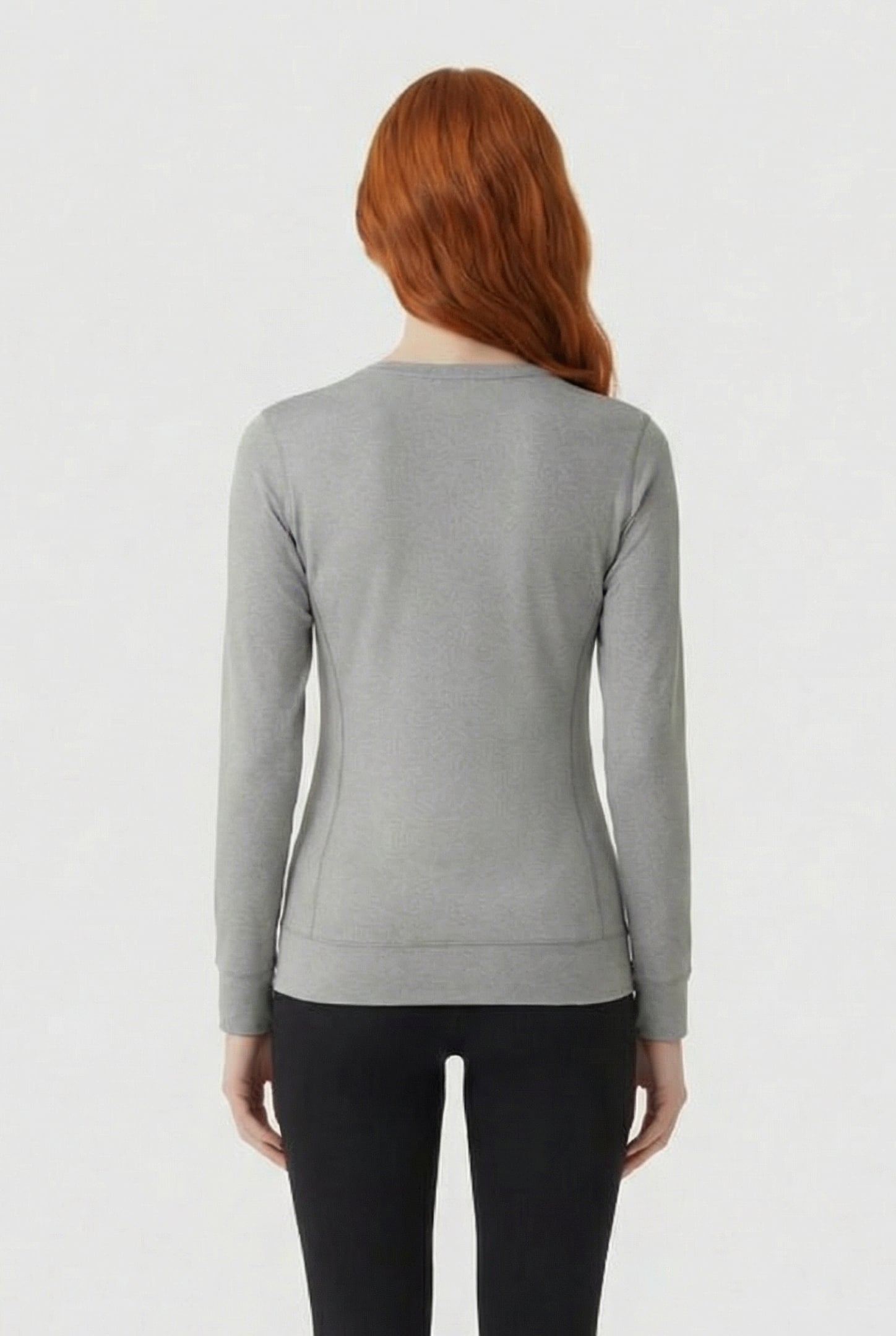 W ESSENTIAL CREW SWEAT MEDIUM GREY MELANGE 2