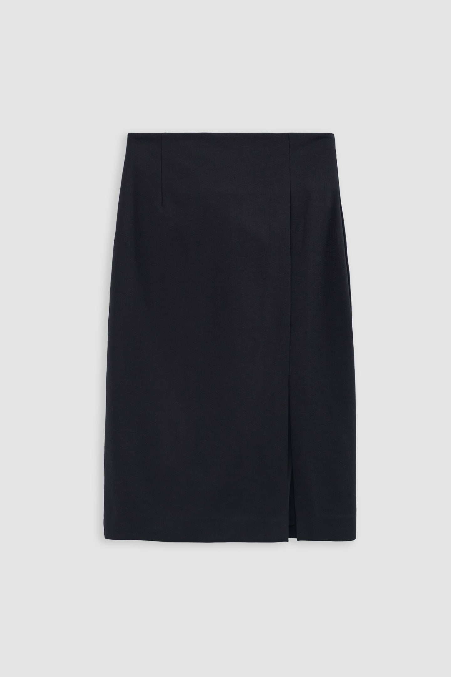 BLACK MILANO KNIT SPLIT PENCIL SKIRT 5