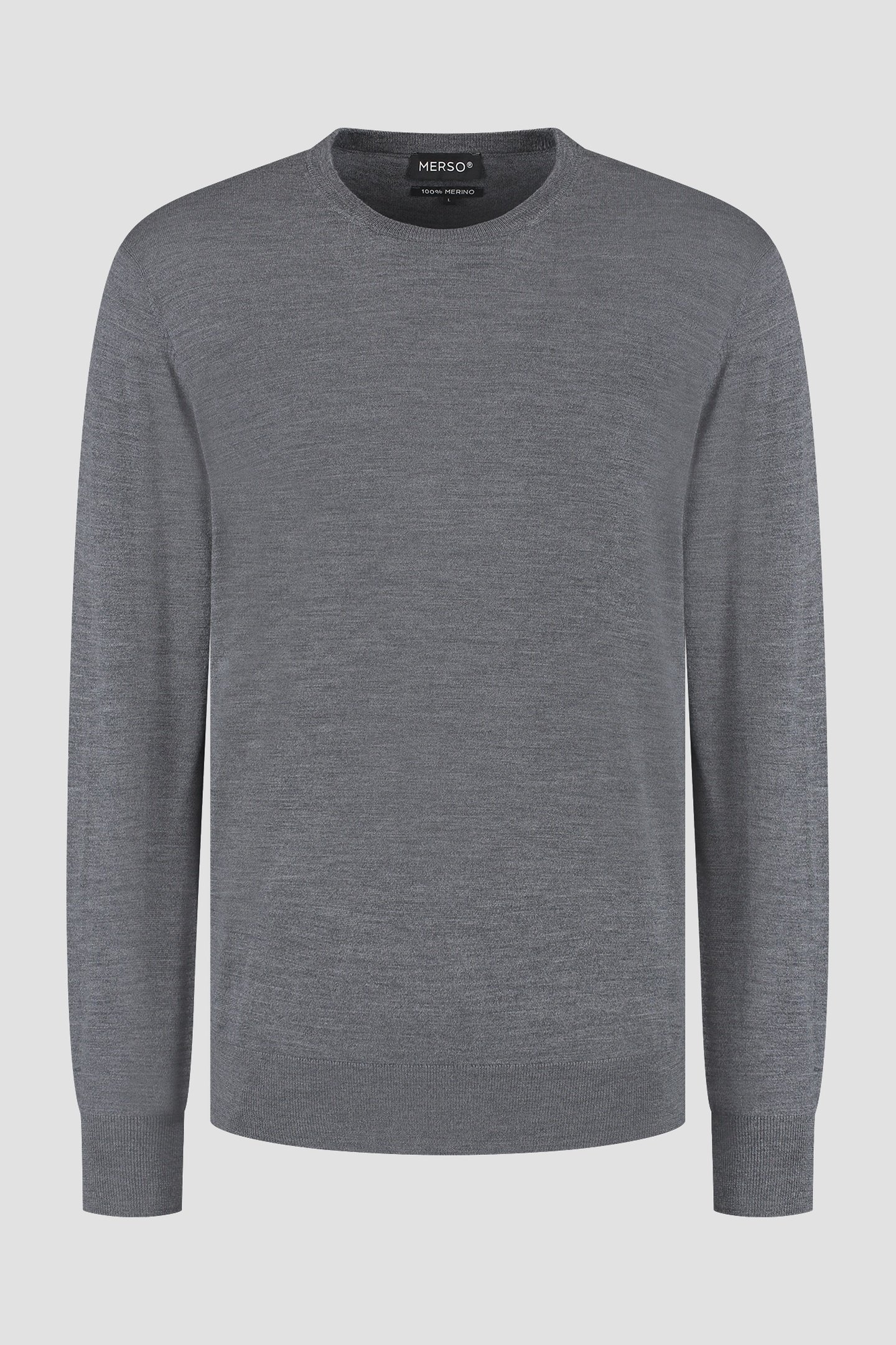 CREW NECK 100% MERINO STORM GREY 3