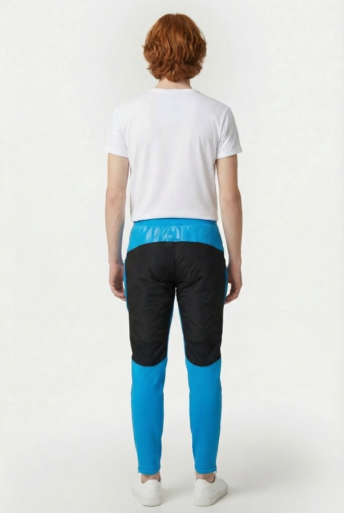 UNISEX HALF-QUILTED PANT CYAN BLACK 4