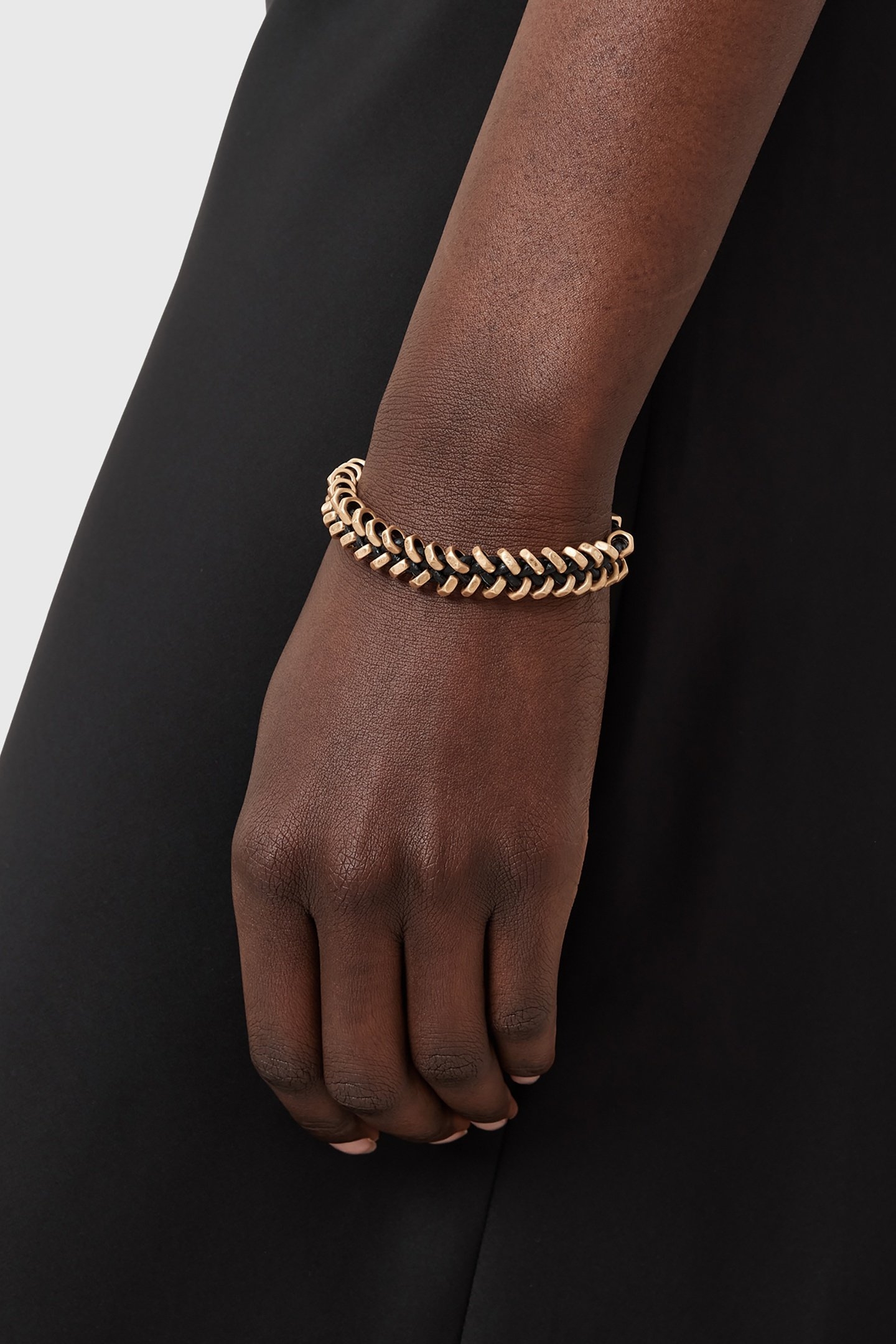 VALERIA BRACELET BLACK/WARM BRASS 4