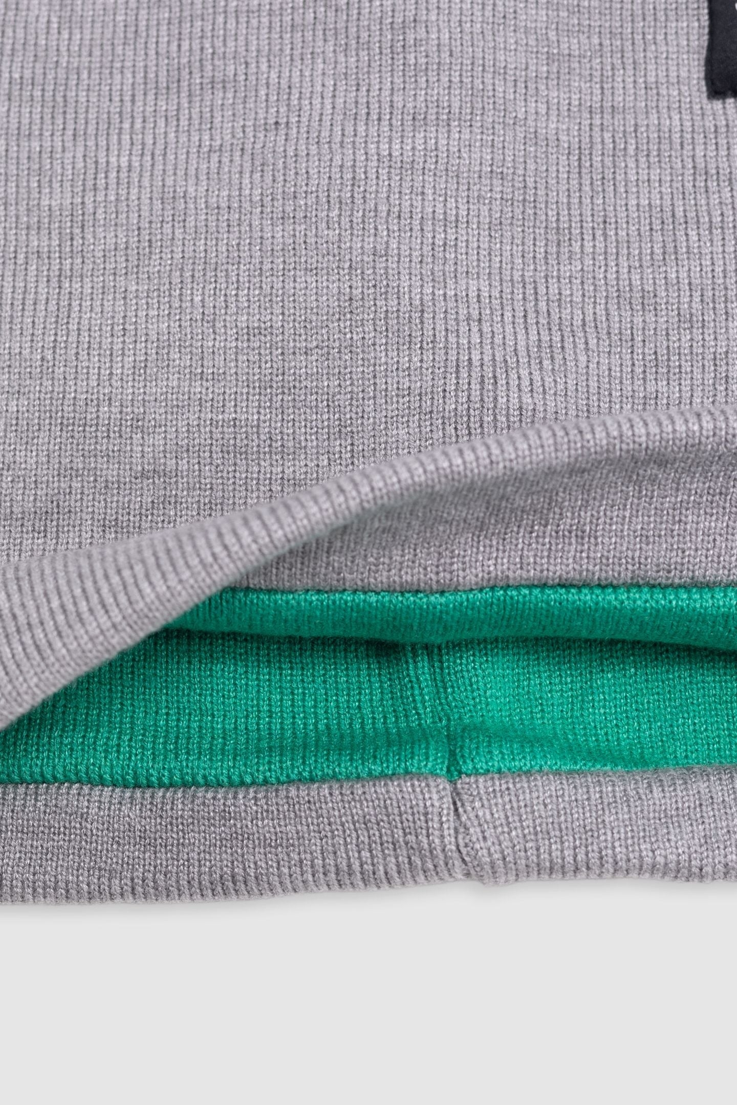 BOY'S GREY RECYCLED KNIT RUBBER LOGO SNOOD 5