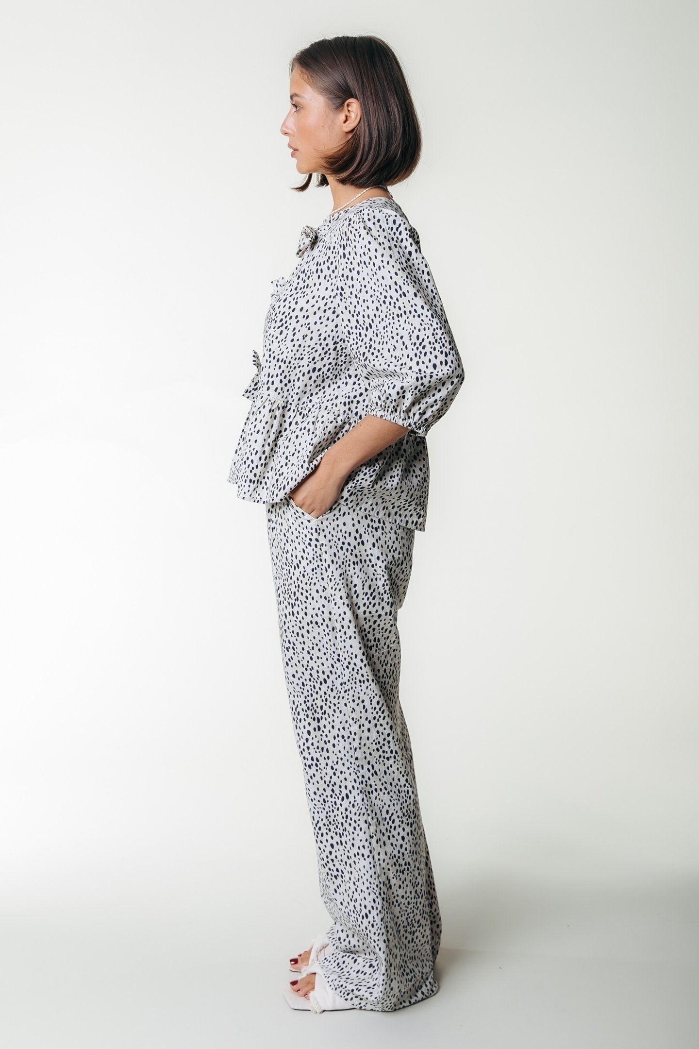 MELODY CHEETAH STRAIGHT PANTS BEIGE 3