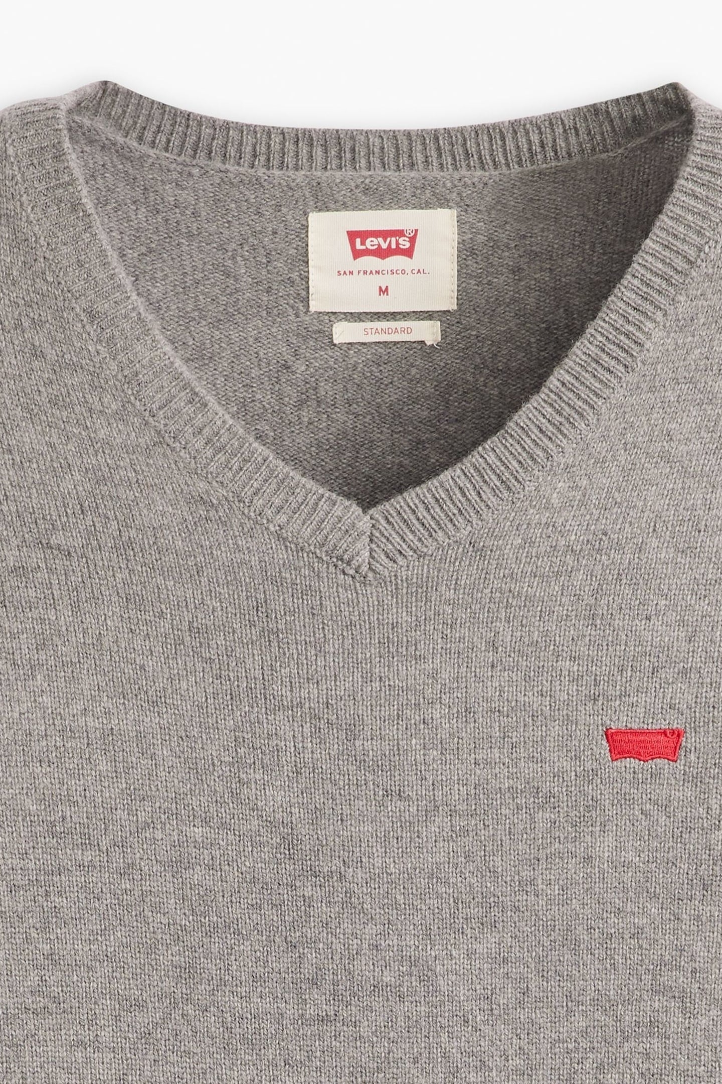 V NECK HM SWEATER MID TONE GREY HEATHER 6