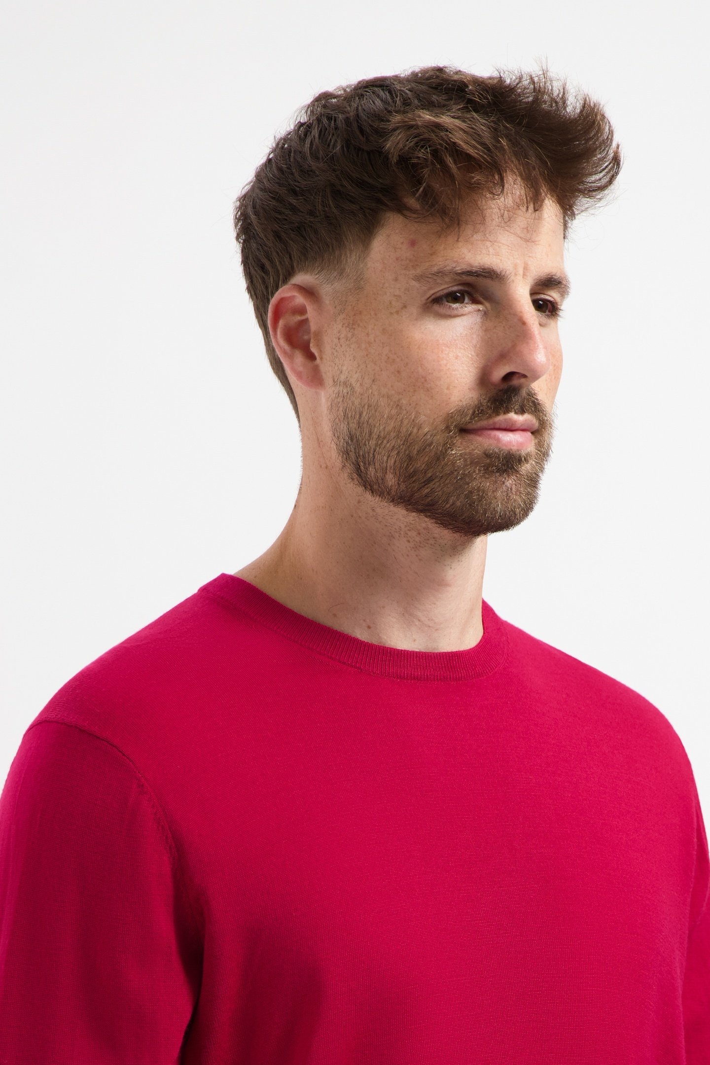 CREW NECK 100% MERINO PEPPER RED 4