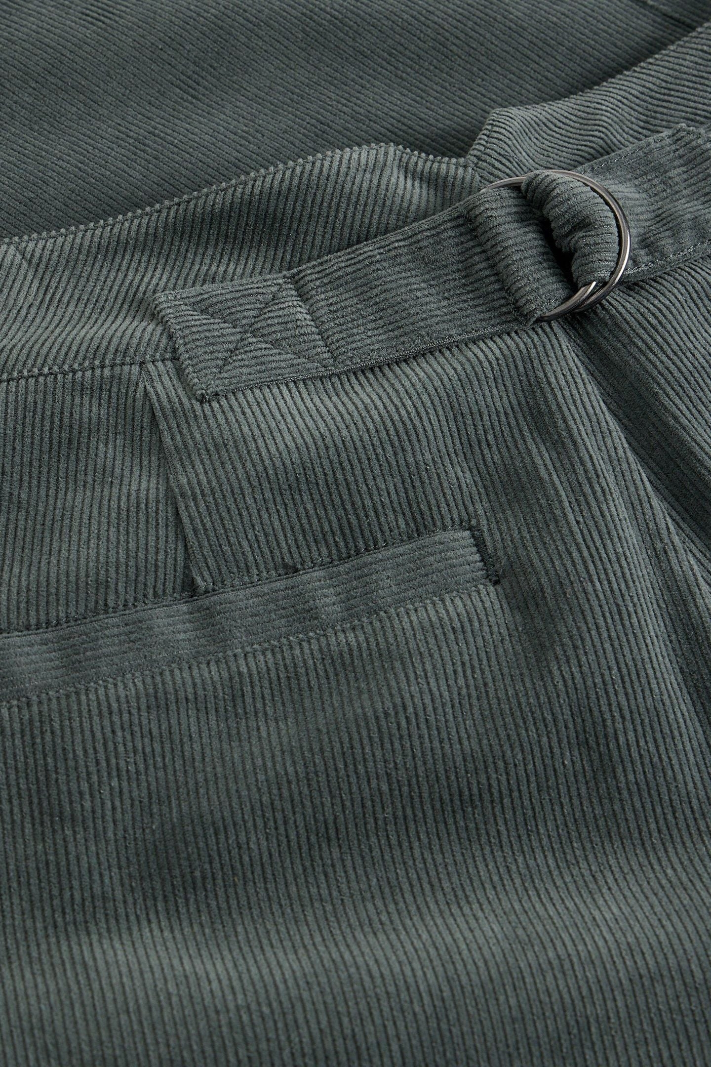 SASHA CORD WIDE LEG TROUSER DARK GREEN 4