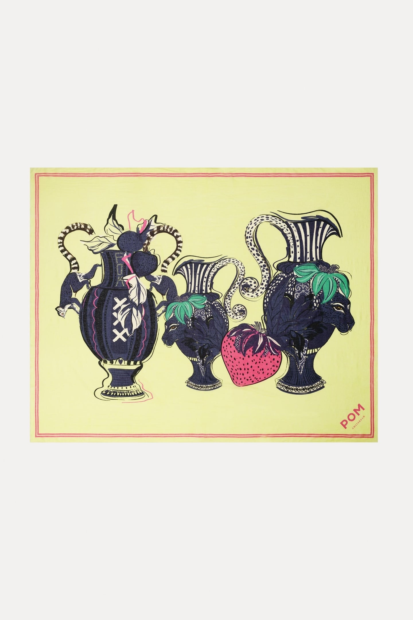 SHAWL - VASES CREAM WHITE 2