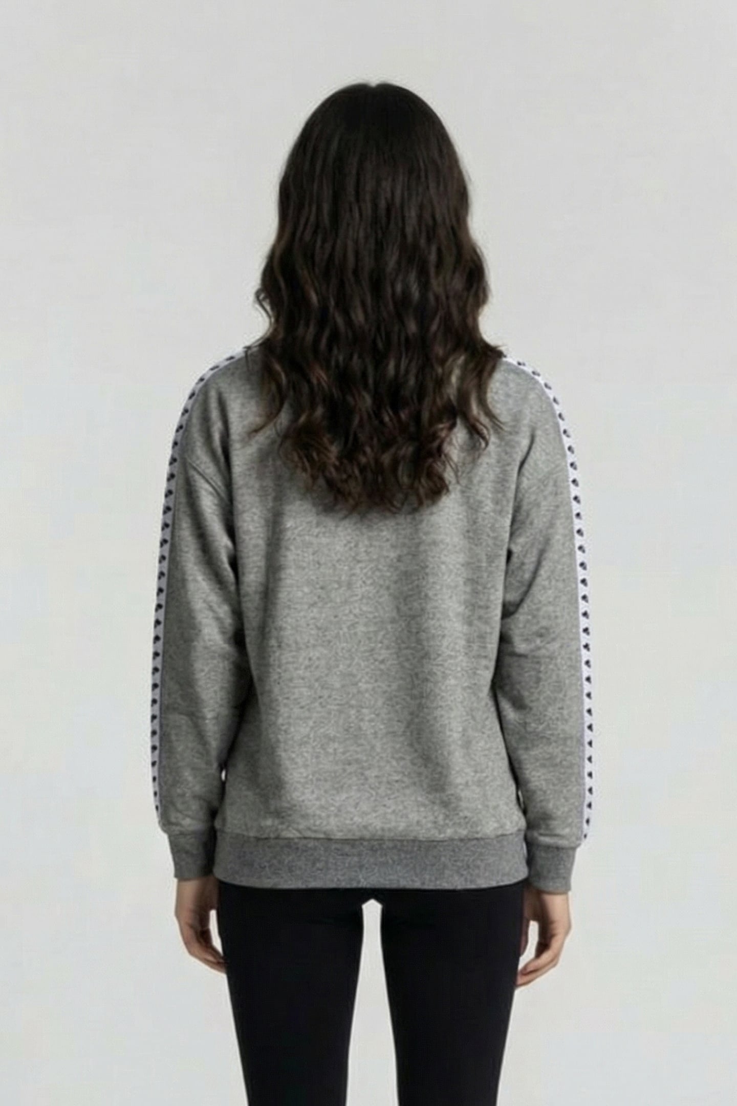 UNISEX SWEAT TEAM OVERSIZE DARK GREY MELANGE WHITE BL 4