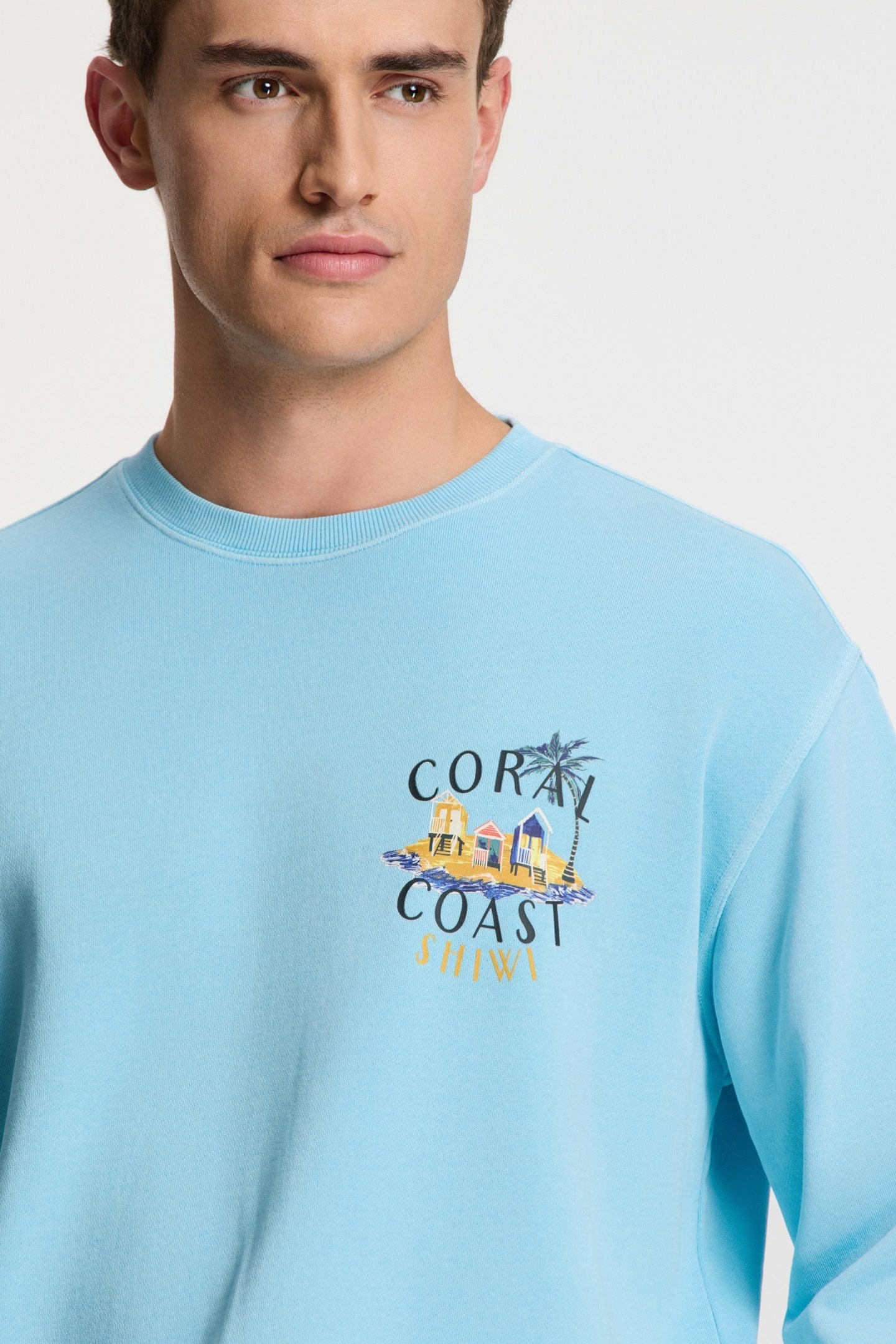 KYLE RELAXED FIT SWEAT SKETCHED ISLAND BLUE SKY 6