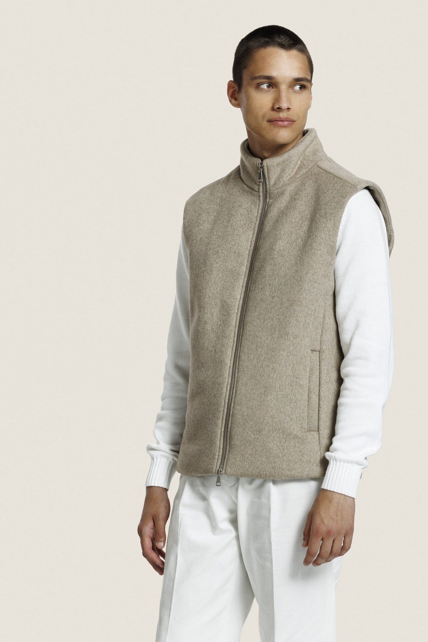 AXEL BODYWARMER D. BEIGE MELANGE 2