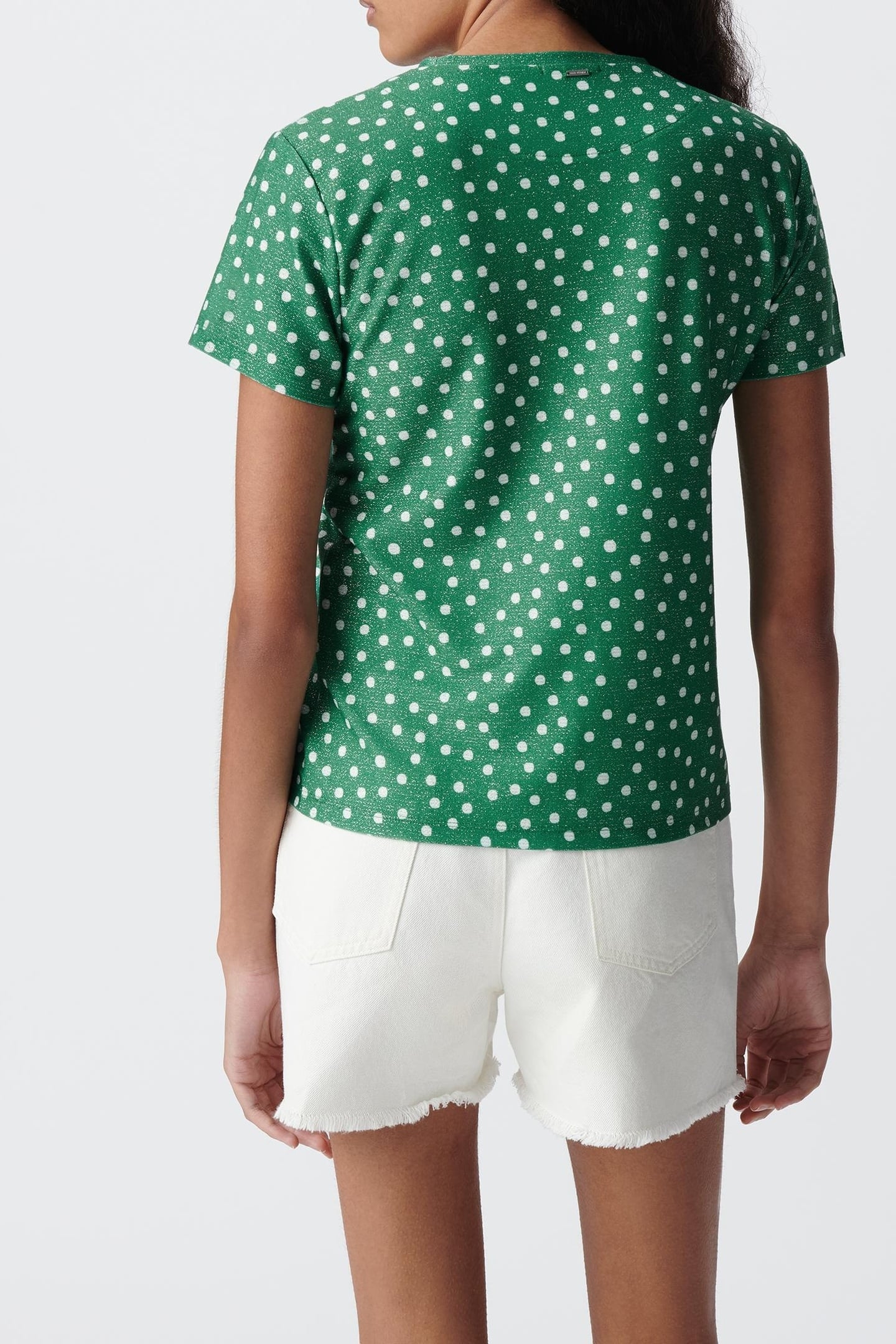 GREEN LUREX POLKA DOT TEE-SHIRT 4