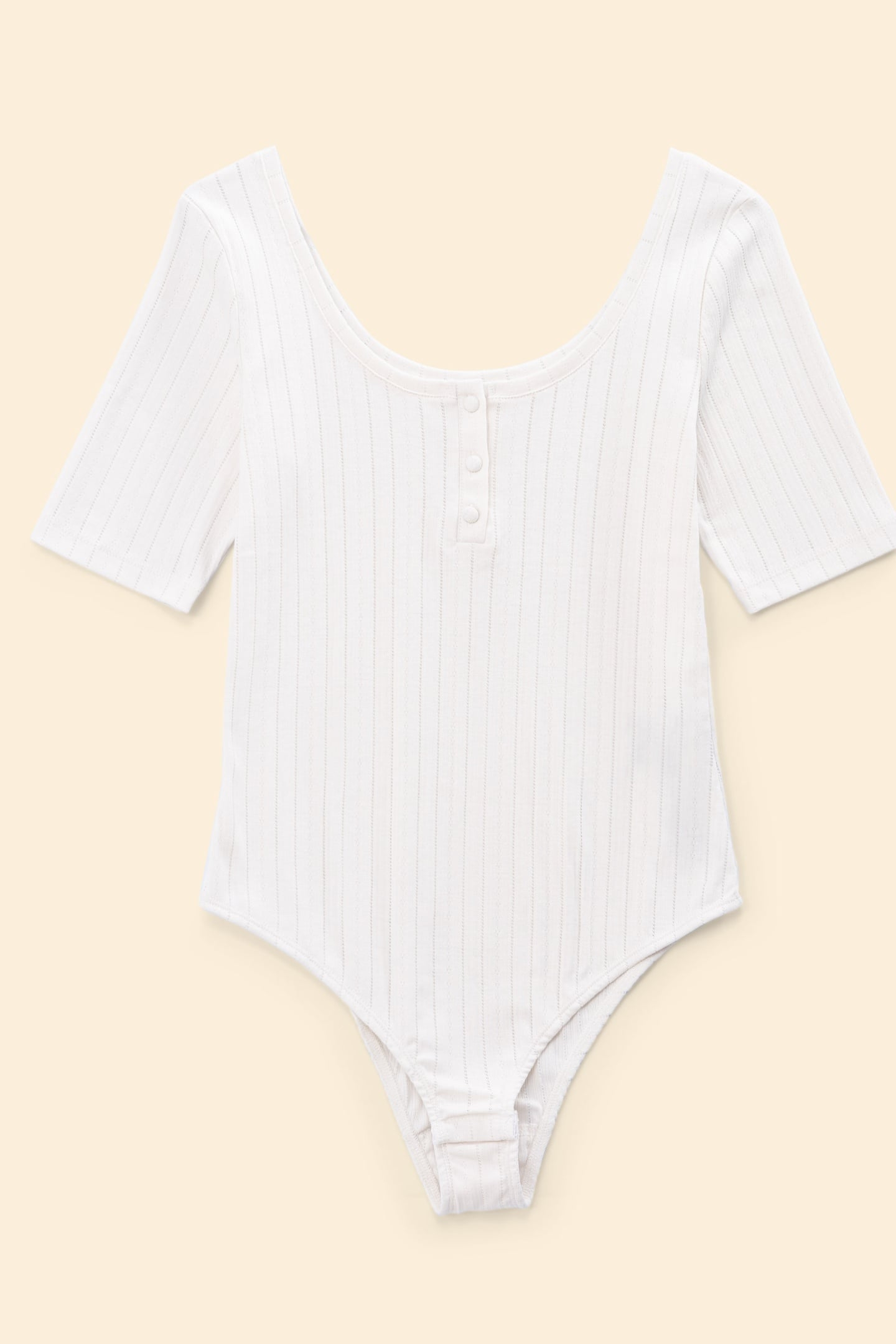 ECRU POINTELLE KNIT BODYSUIT ECRU 7
