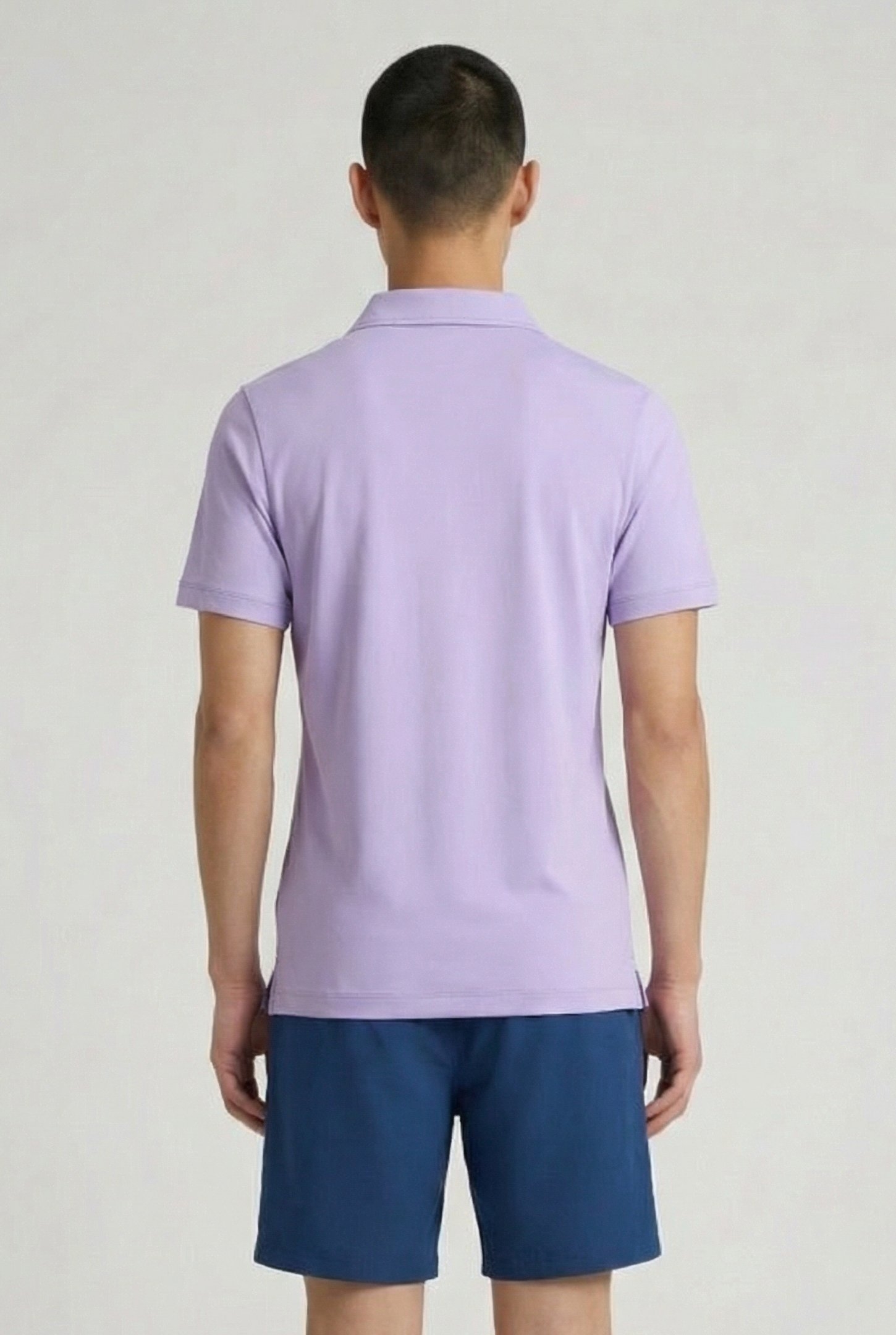 MEN'S POLOSHIRT SOLID LAVANDA-DARK LAVANDA 2