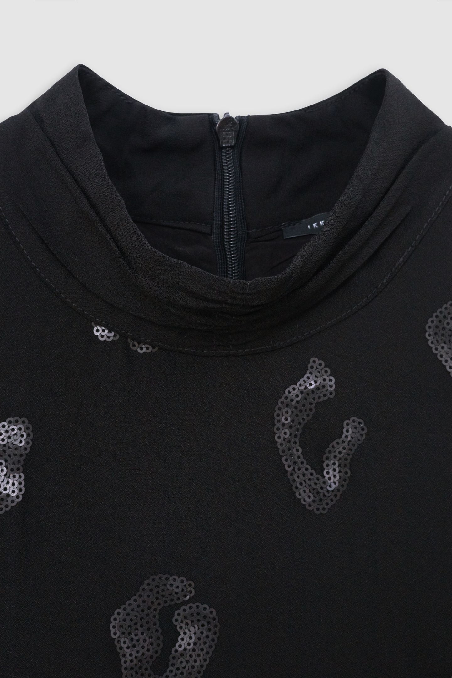 BLACK SEQUIN-EMBROIDERED LEOPARD BLOUSE 8