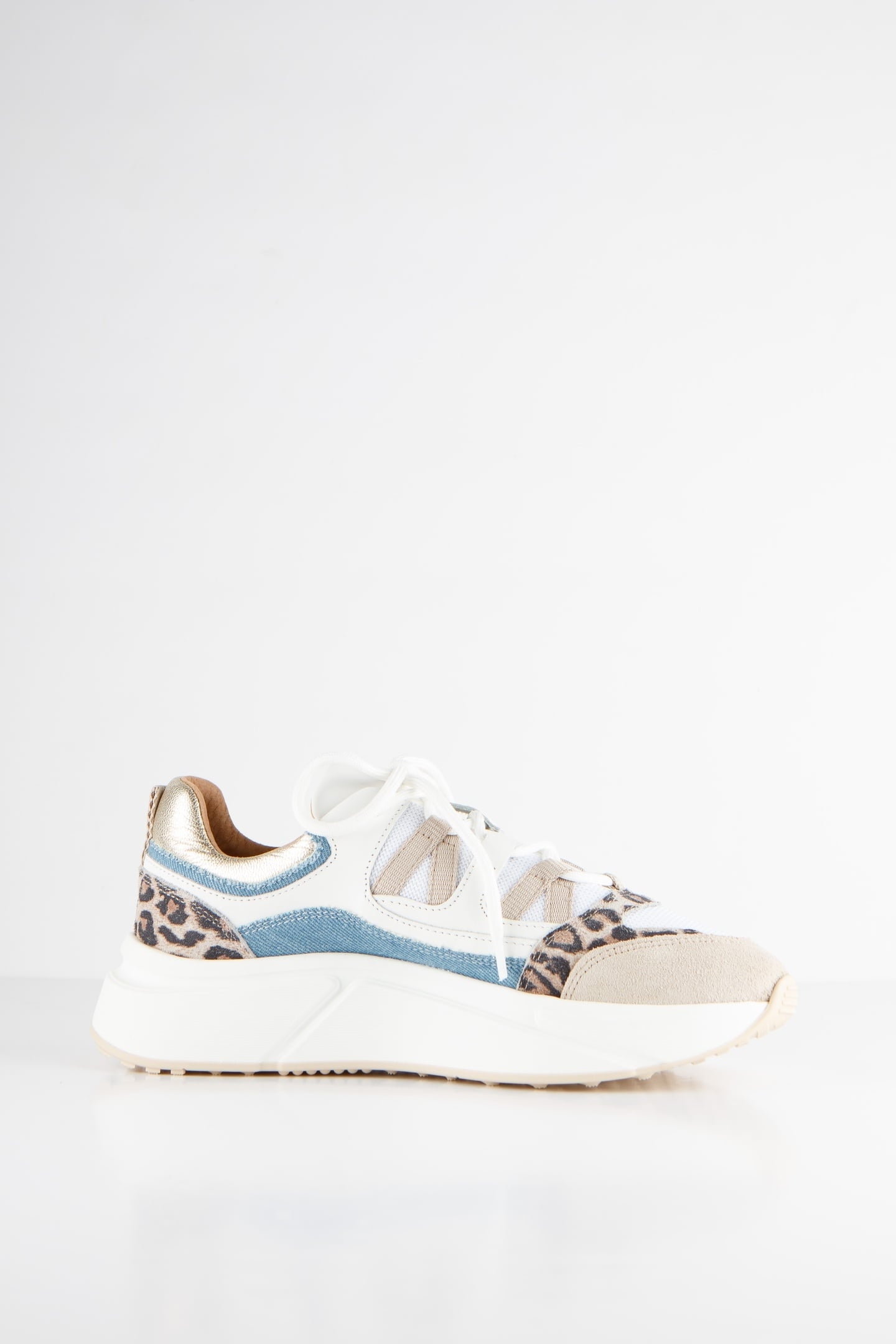 SENJA LEOPARD SNEAKER SAND / WHITE / JEANS 1