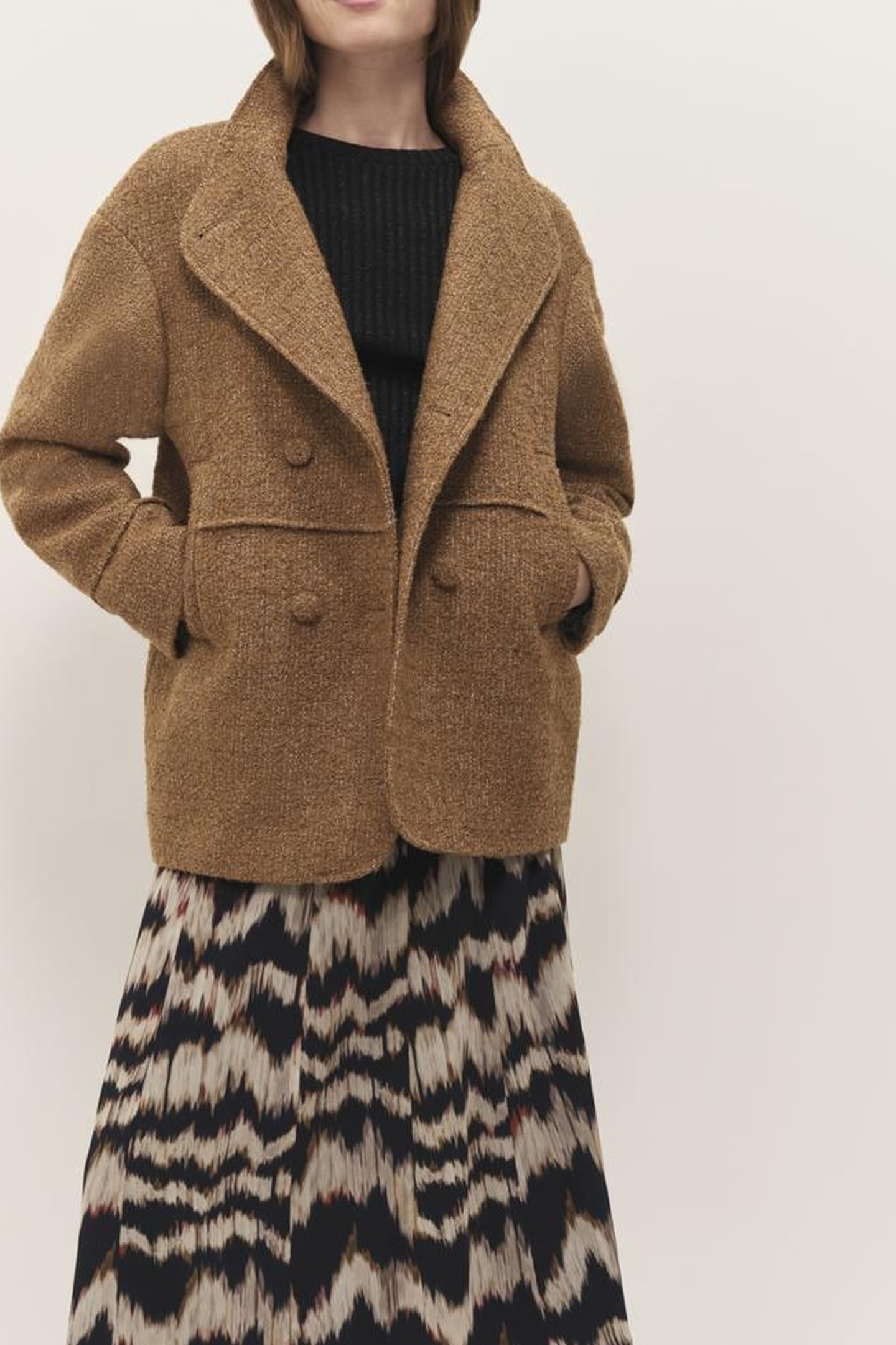 DUNE - FANCY WOOLEN CASHEW NUTS COAT 1