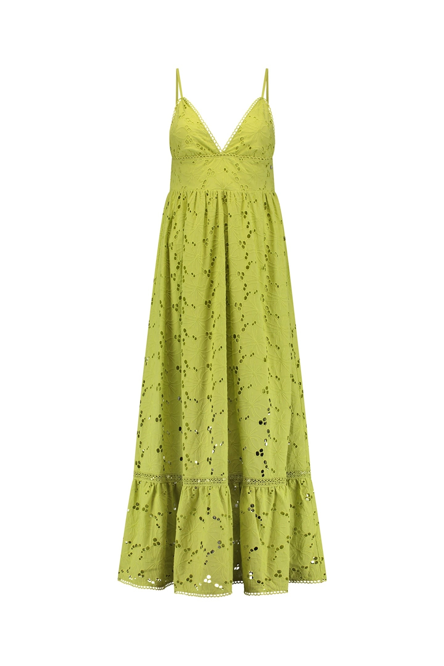 JASMIN DRESS FLOWER BRODERIE GREEN FLOWER BRODERIE 6