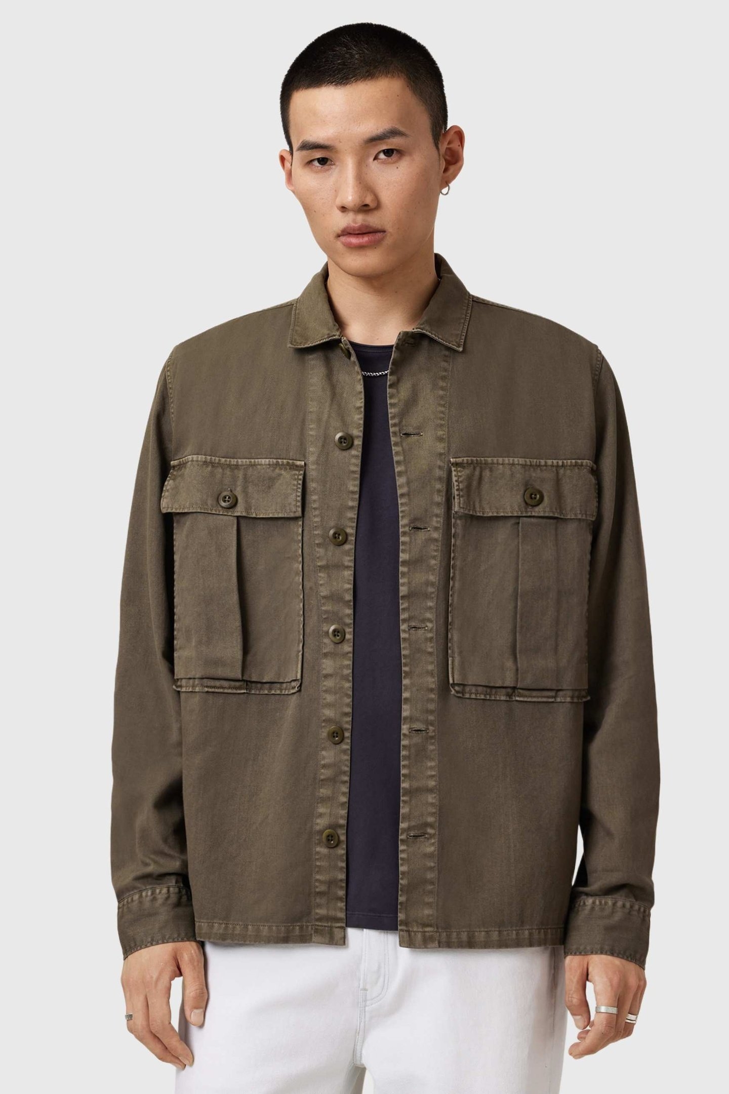 ALBYN LS SHIRT PASTORAL GREEN 1