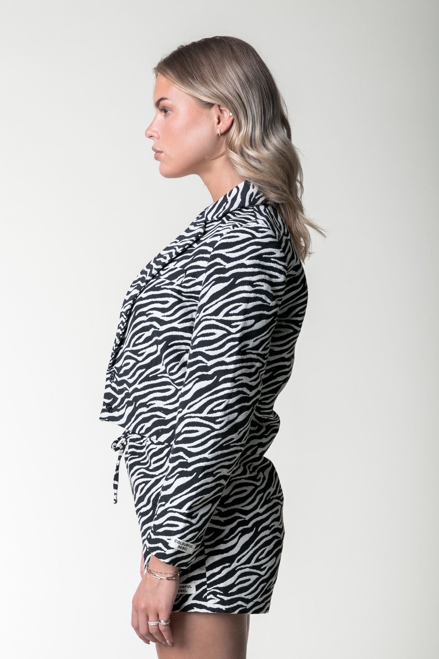 DENTE ZEBRA JACQUARD BLAZER BLACK/WHITE 4