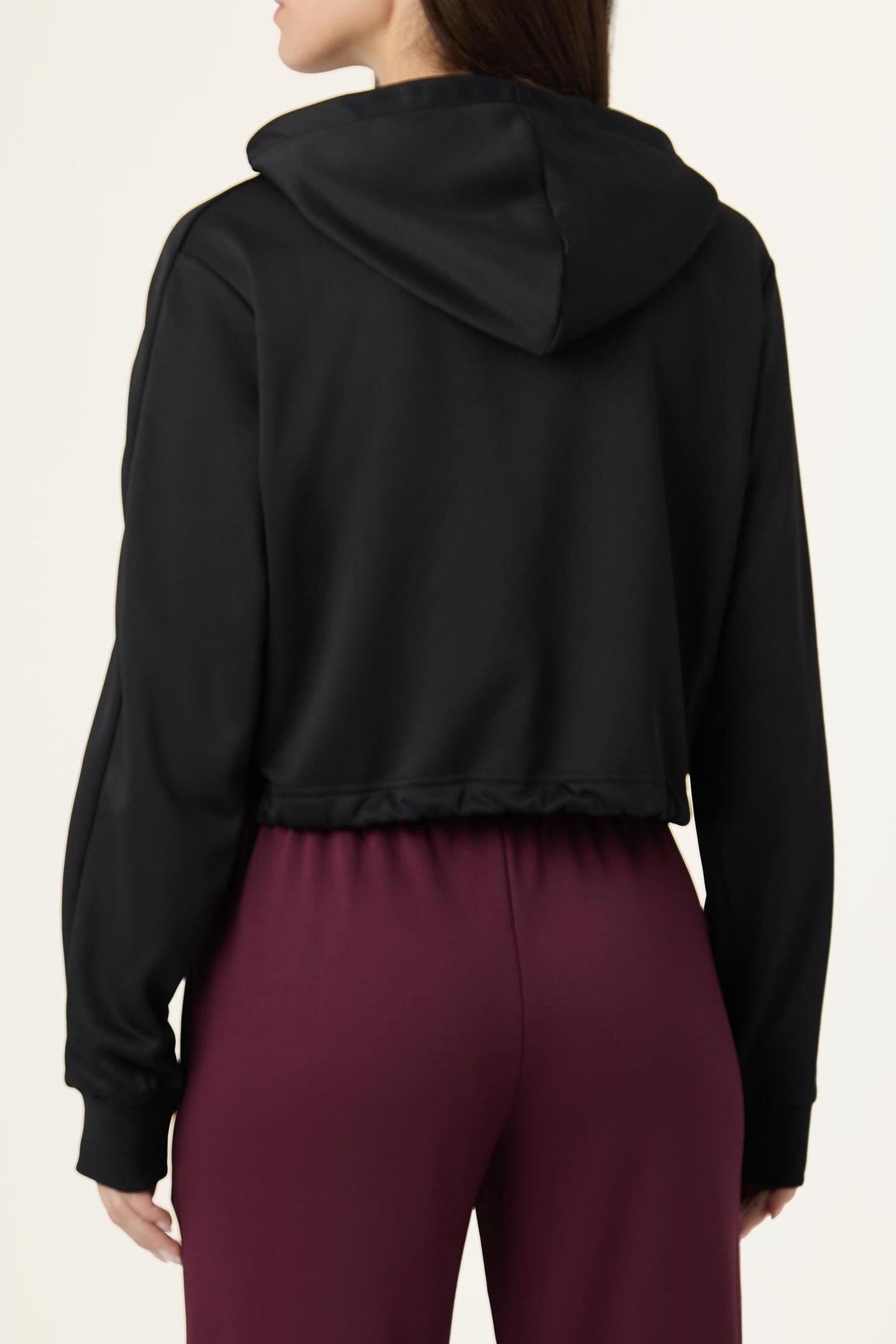 RIVOLI RELAXED CROPPED GRAPHIC HOODIE BLACK-BRIGHT WHITE 3