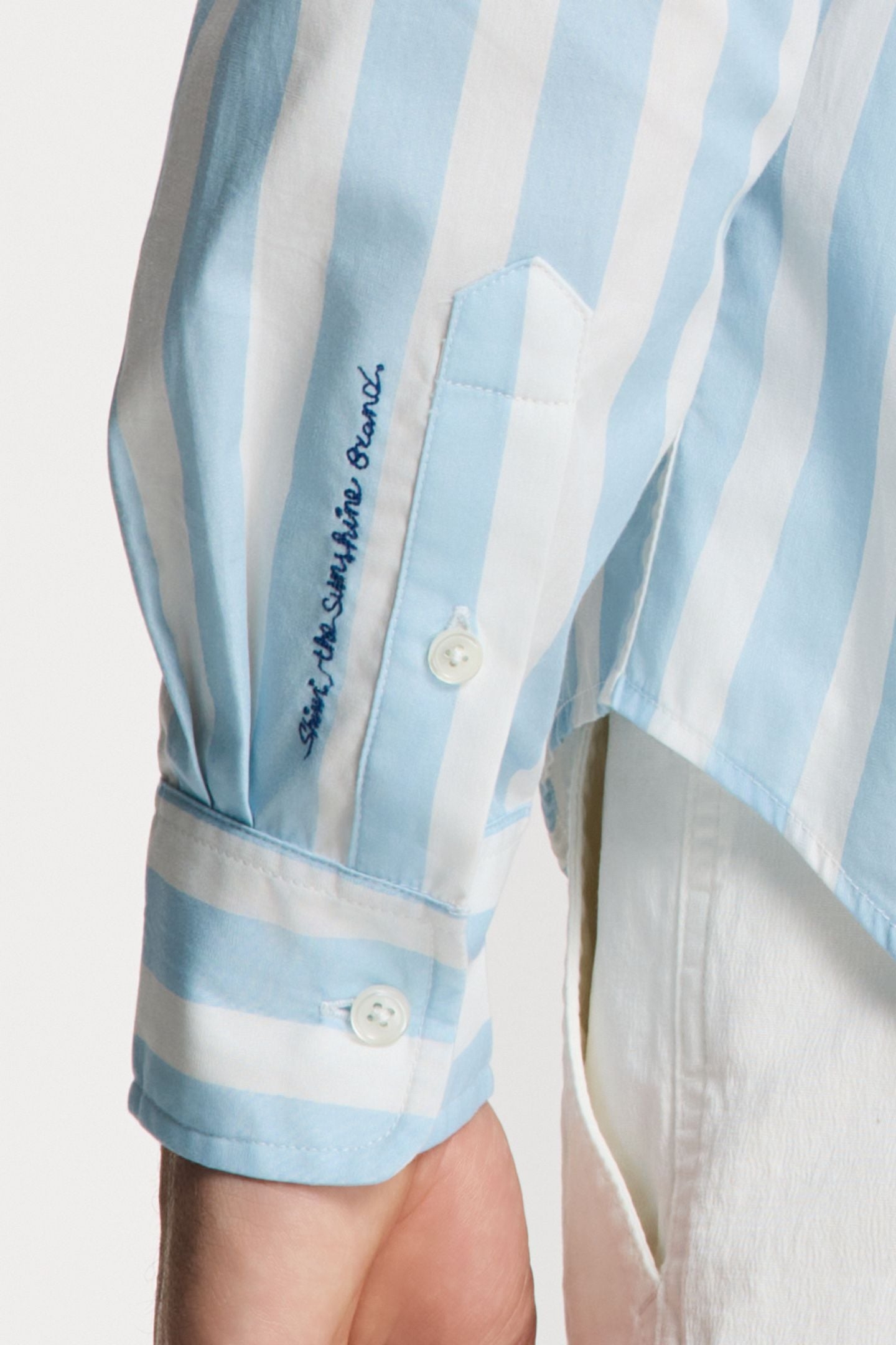 RICK LONG SLEEVE SHIRT BLOCK STRIPE BLUE CLOUD BLOCK STRIPES 8