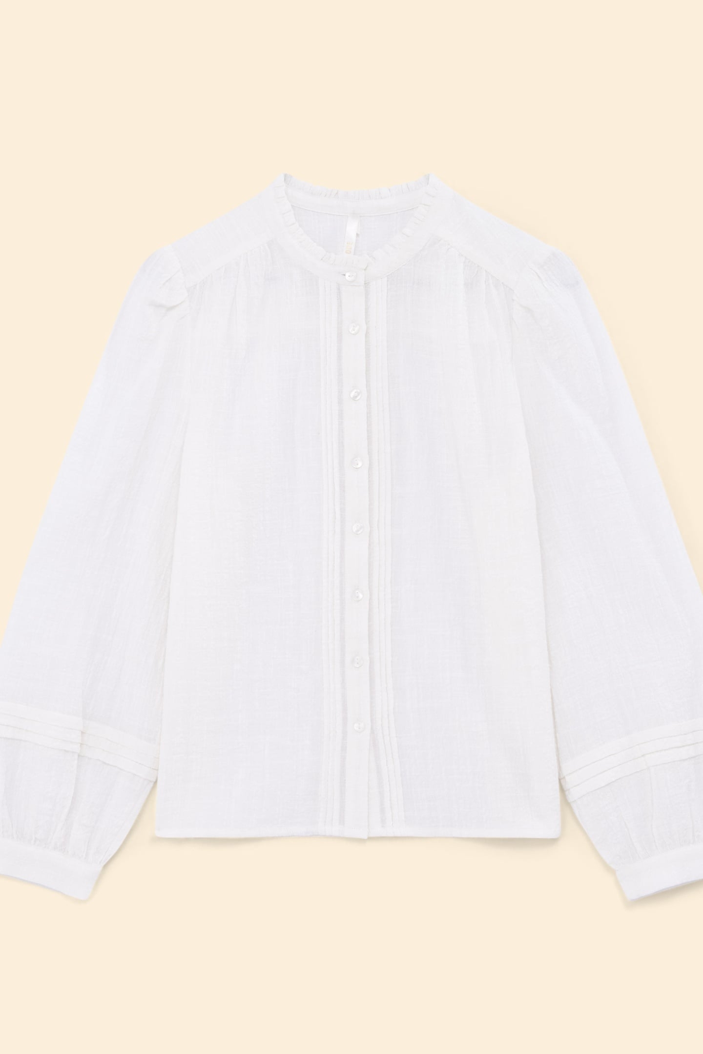ECRU SHIRT WITH PLEAT DETAIL ECRU 7
