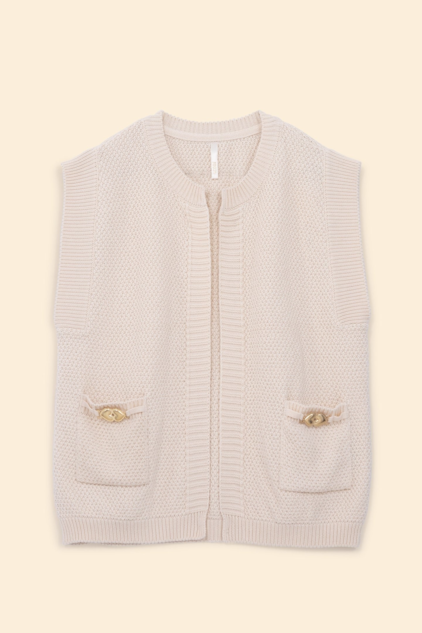 ECRU KNIT GILET ECRU 6