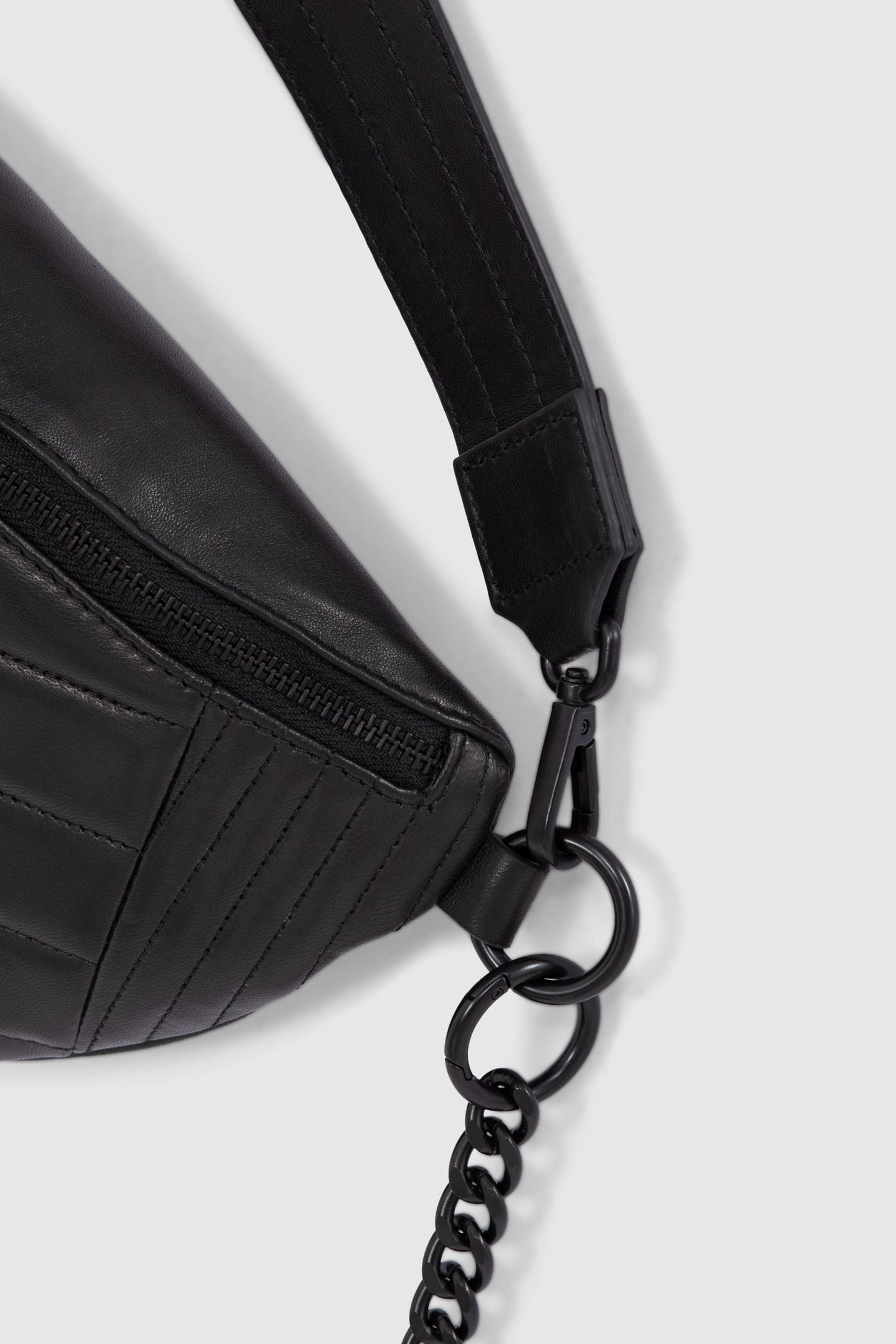 THE 1. BLACK QUILTED LEATHER WAIST BAG 5