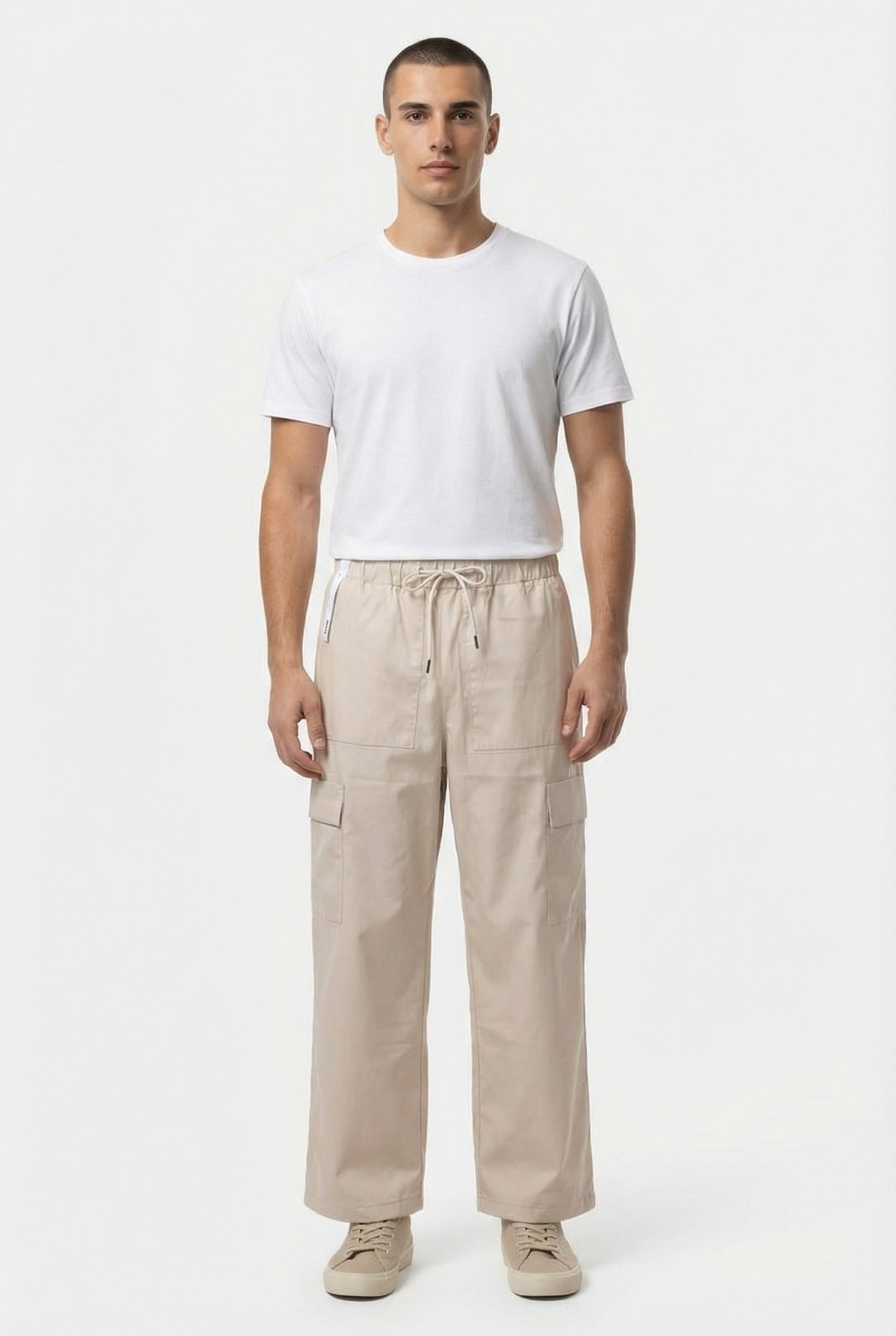CARGO RAIN PANTS WIDE W3 DUNE GRAIN UNISEX 4