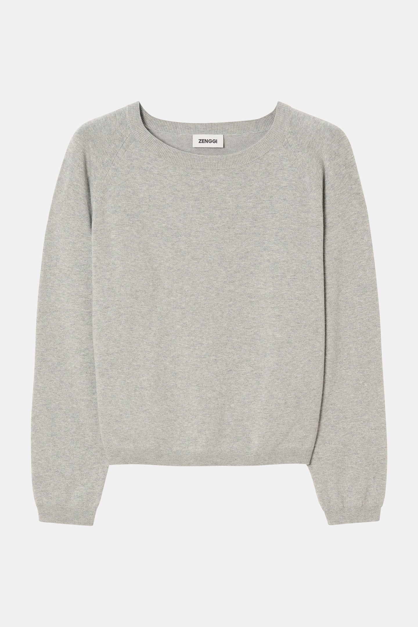 CASHMERE BOATNECK TOP LIGHT GREY MELANGE 4