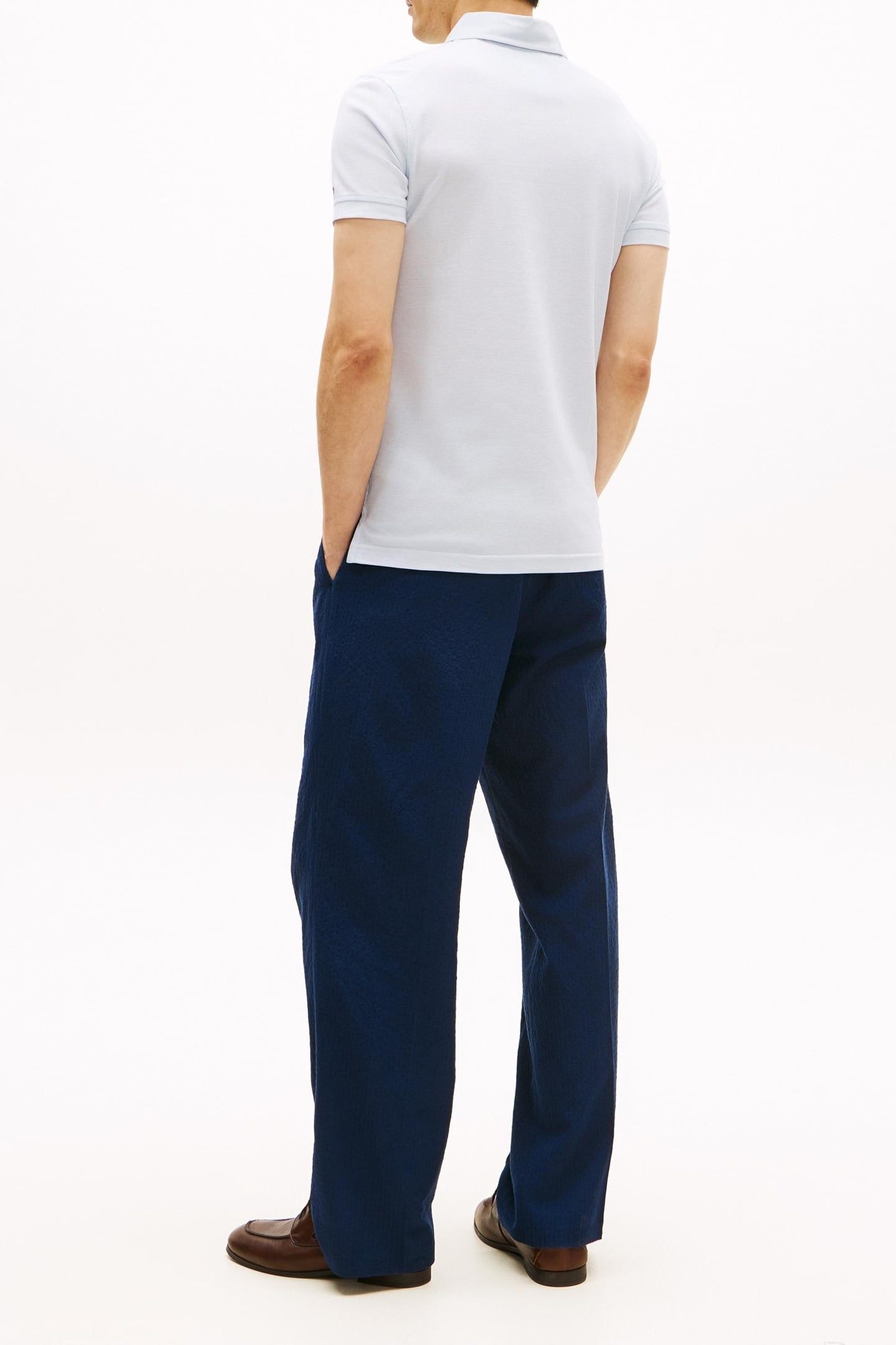 DC WIDE SPREAD COLLAR POLO BREEZY BLUE/WHITE 2