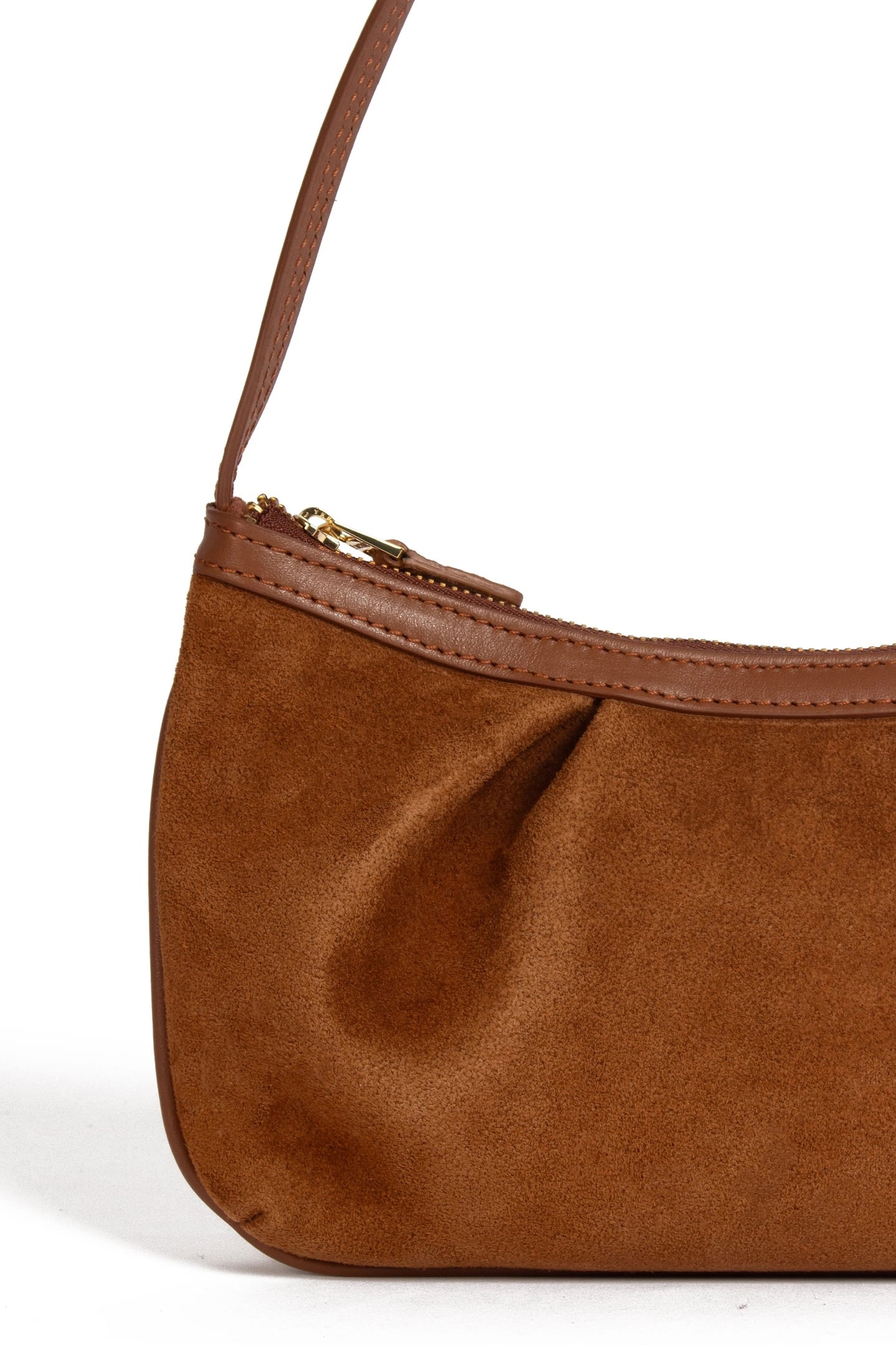DIMPLE POCHETTE SUEDE COGNAC 4