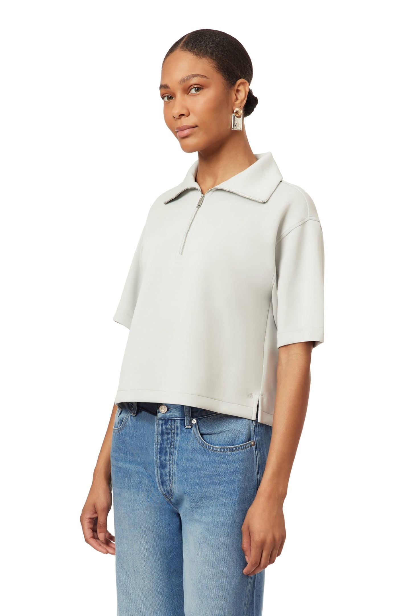 QUARTER ZIP TEE LUNAR ROCK 2