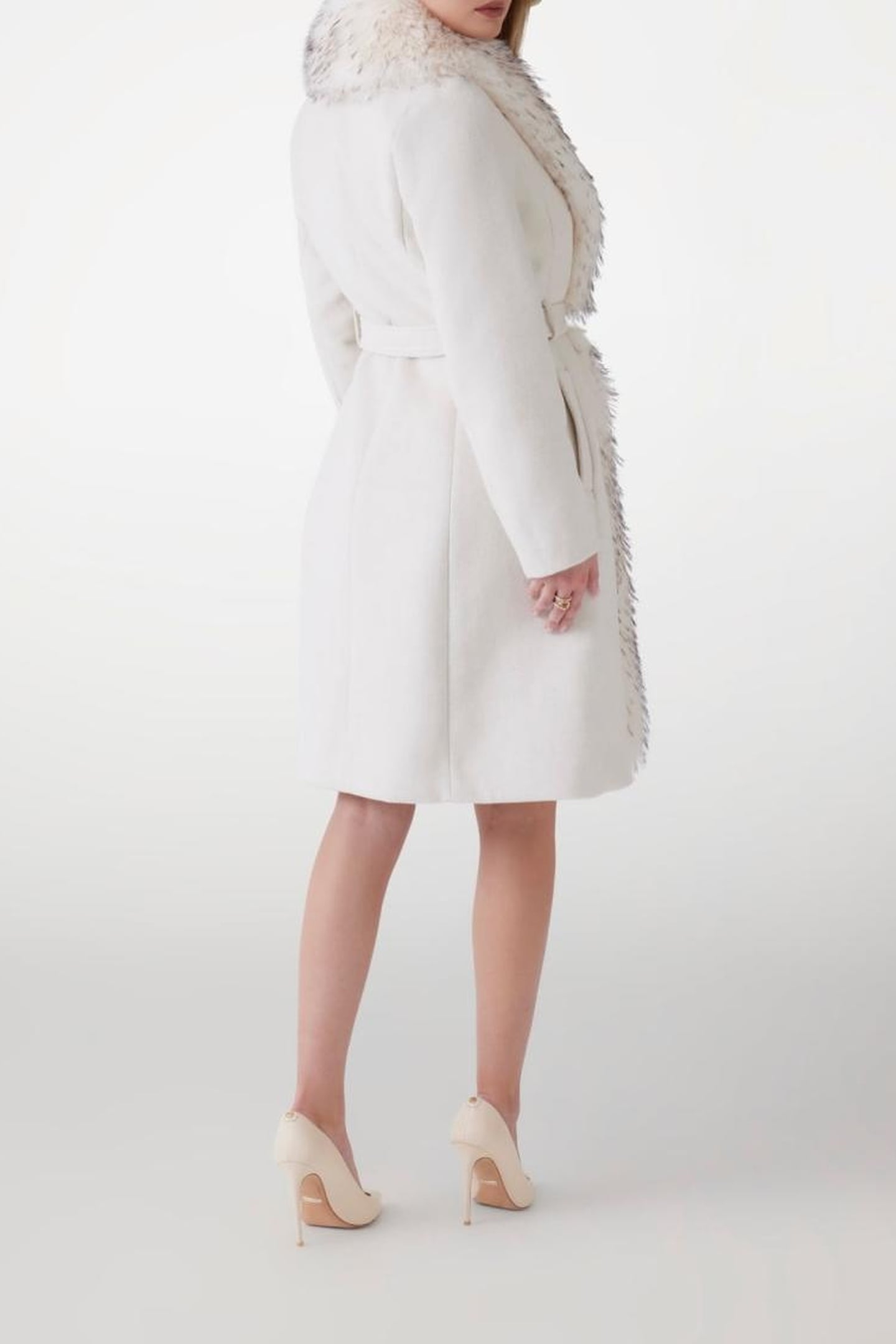 MARCIANO BY GUESS VALERIE COAT HEATHER OFF WHITE 2