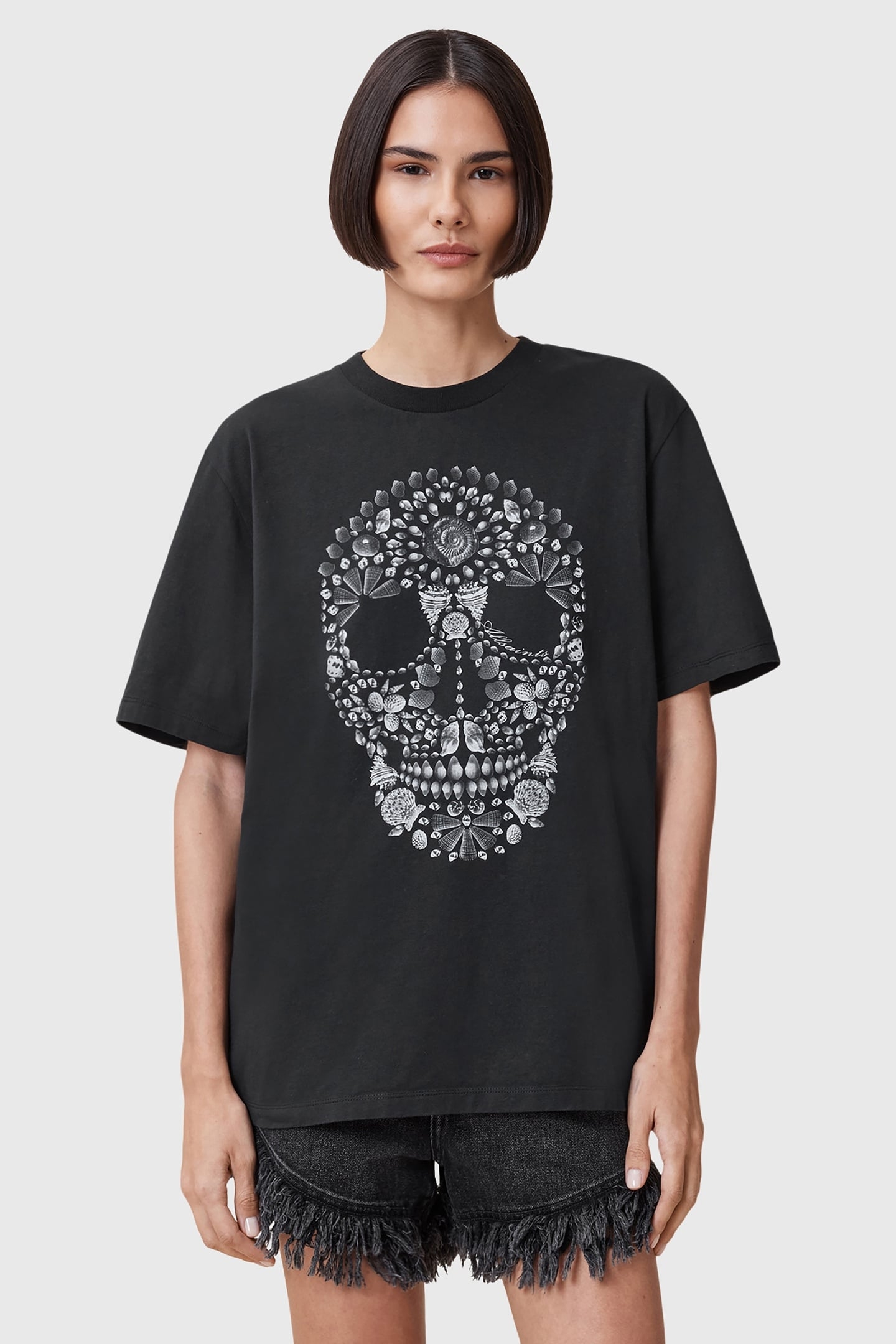 SHKULL BF TEE BLACK 2