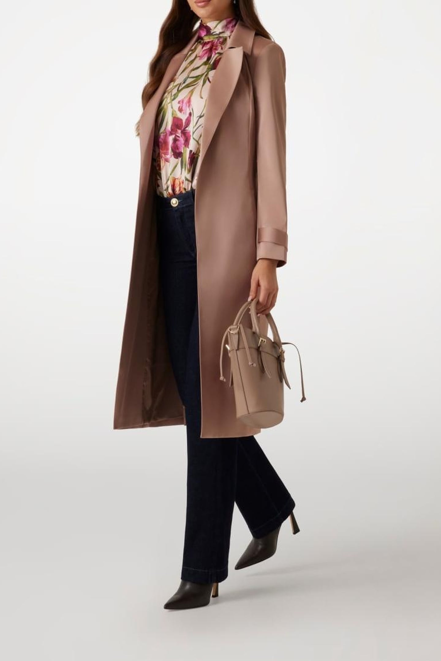 MARCIANO BY GUESS ELEONOR TRENCH BISQUIT SHADE MULTI 2