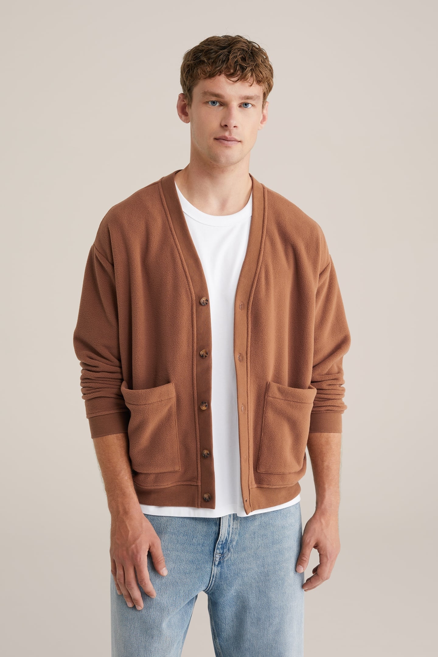 CARDIGAN CINNAMON BROWN 1