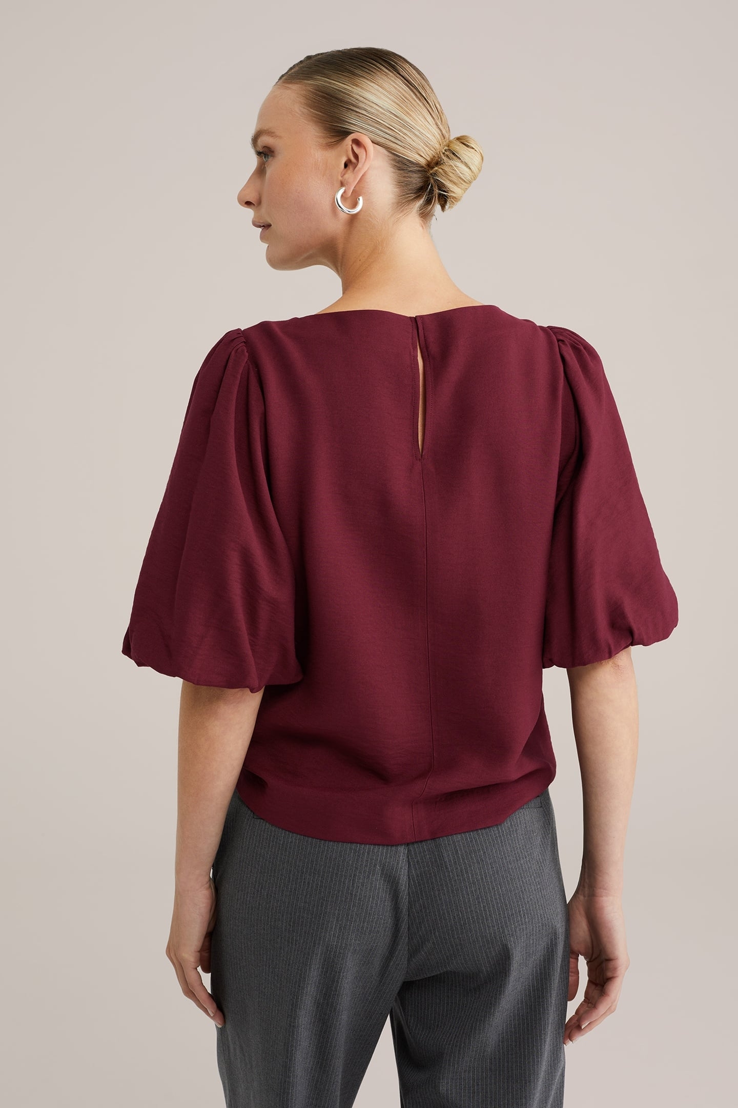 BLOUSE BURGUNDY RED 2