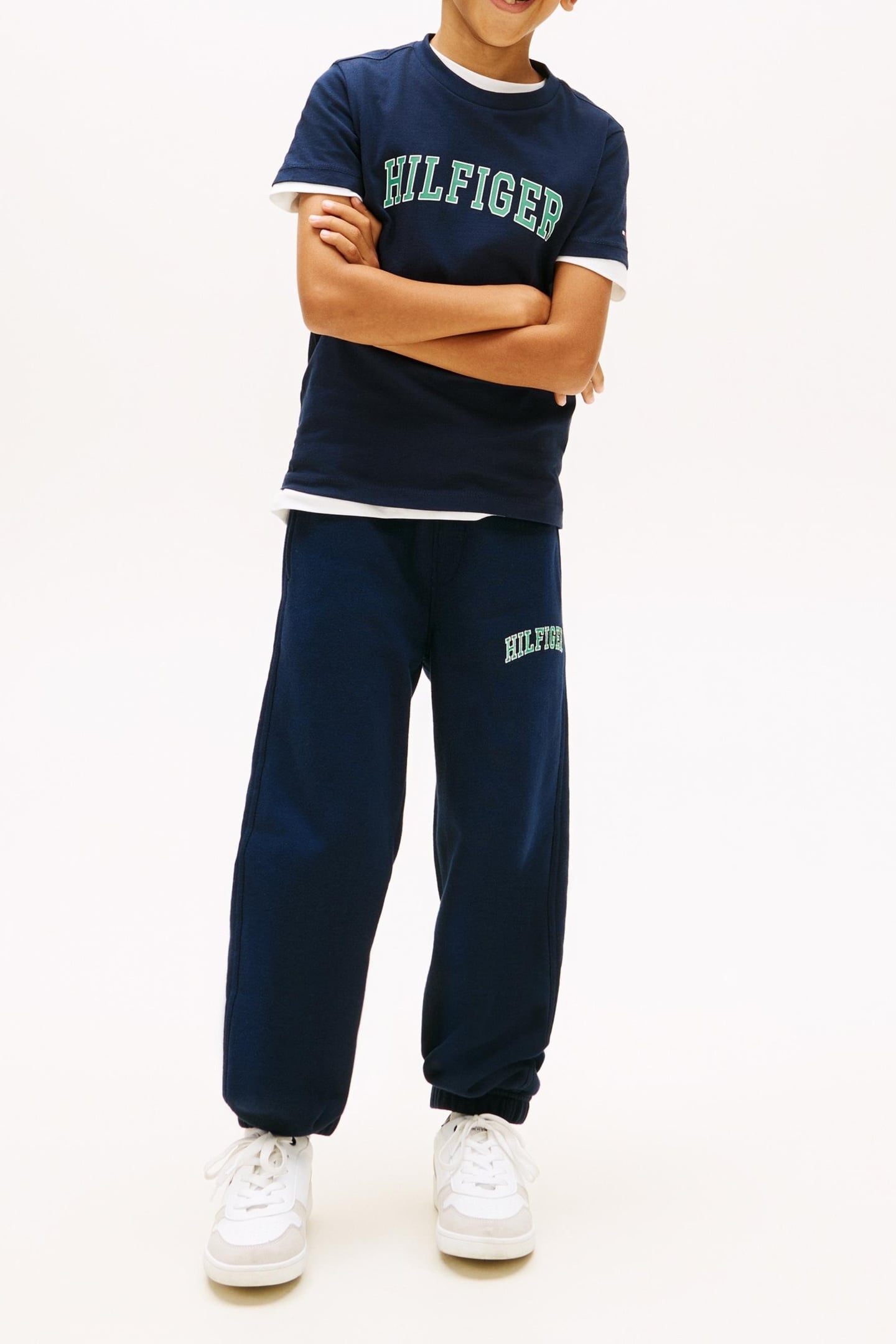 BOYS HILFIGER VARSITY T-SHIRT DARK NIGHT NAVY 1