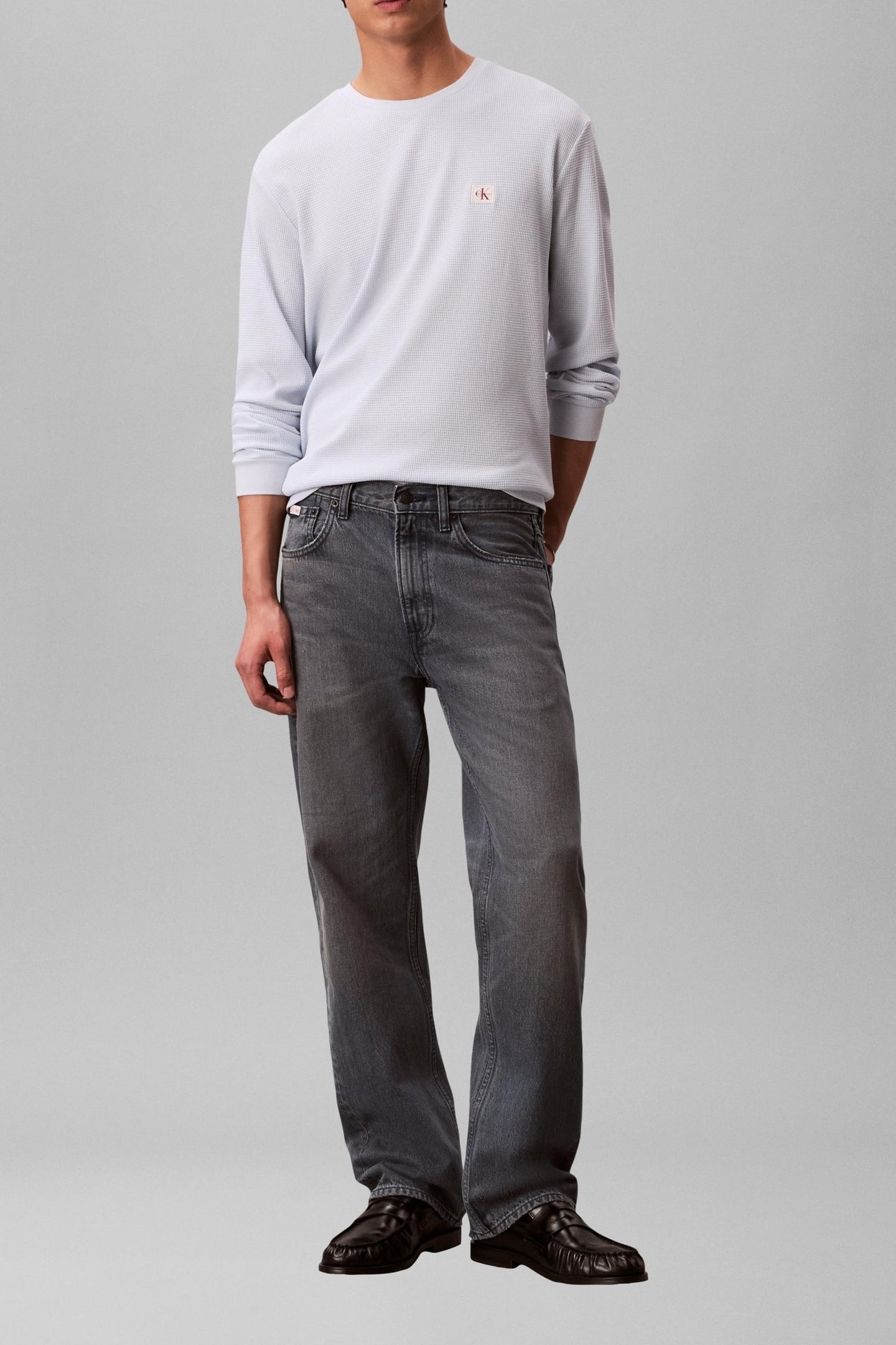 LS WAFFLE BADGE CREWNETEE PLEIN AIR 3