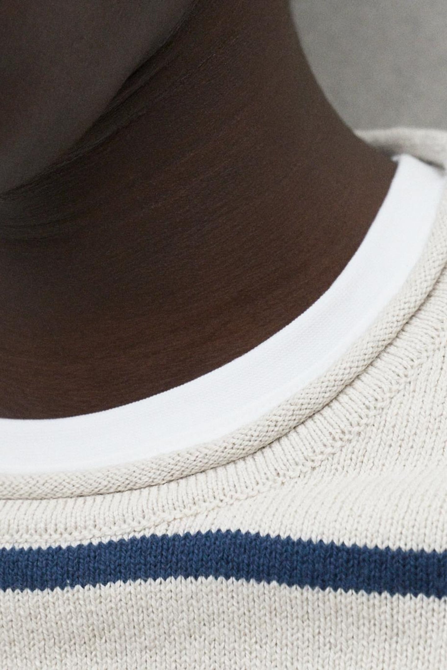 BARCOALF KNIT ECRU/BLUE STRIPES 5