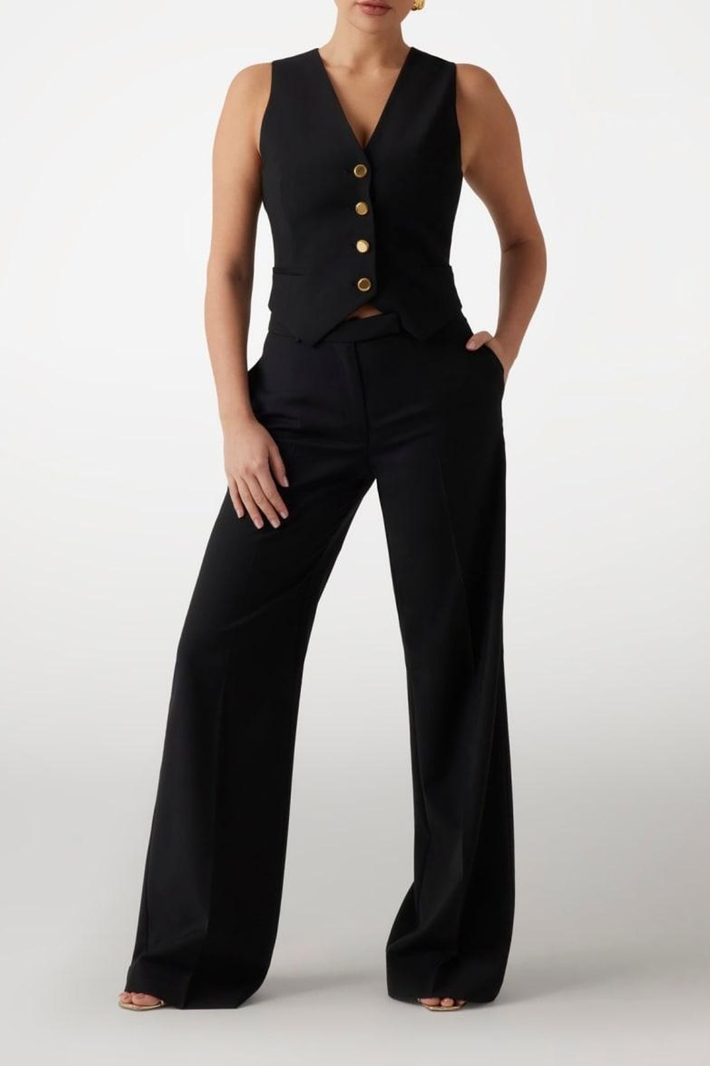 MARCIANO BY GUESS IRINA VEST JET BLACK 2