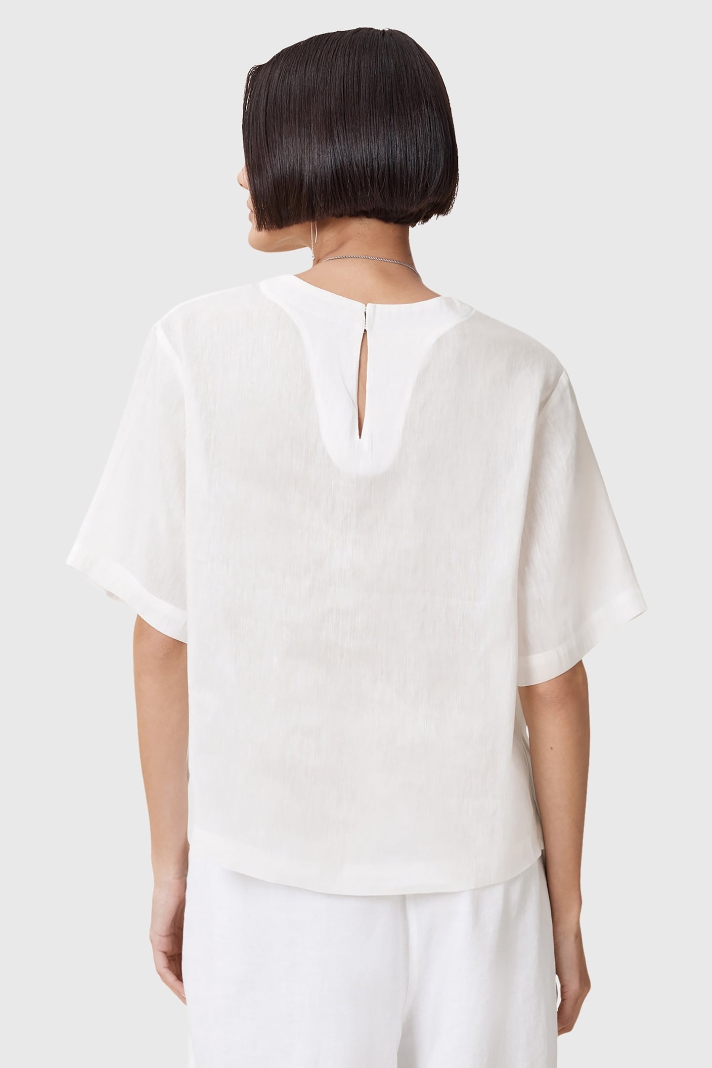 LOTTIE LINEN TOP CHALK WHITE 4