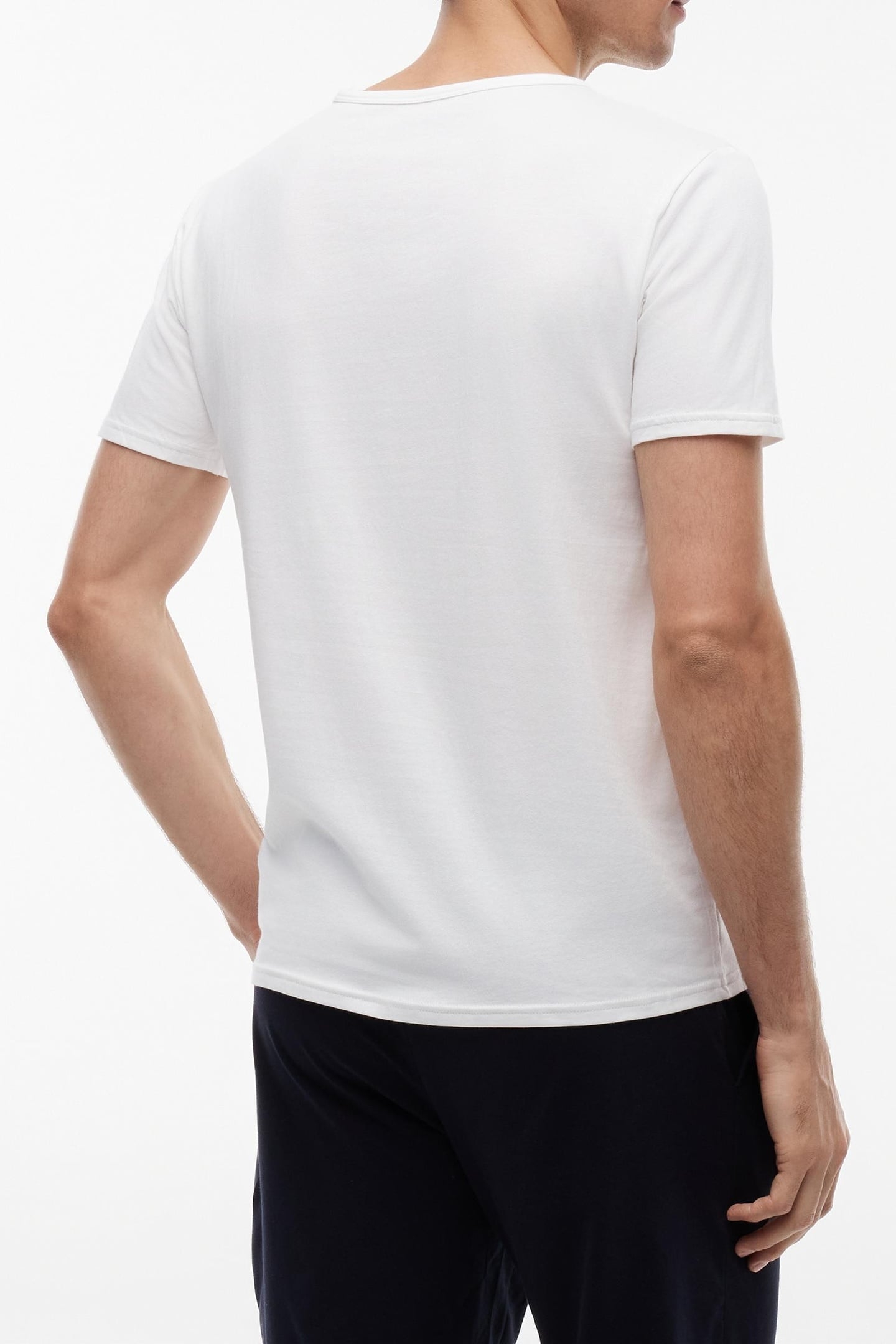 3-PACK STRETCH V-NECK TEE WHITE 4