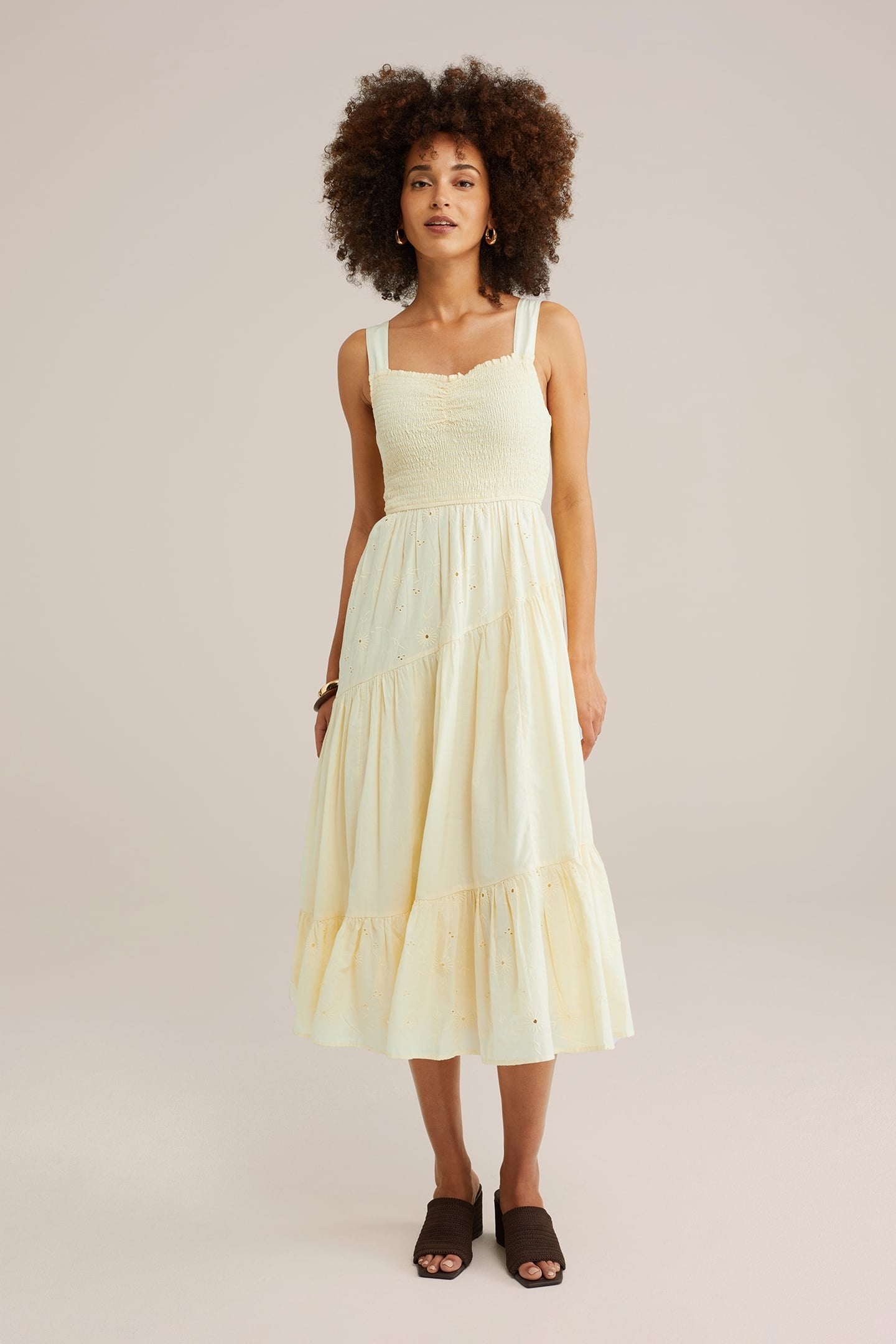 DRESS MAXI LENGTH LIGHT YELLOW 1