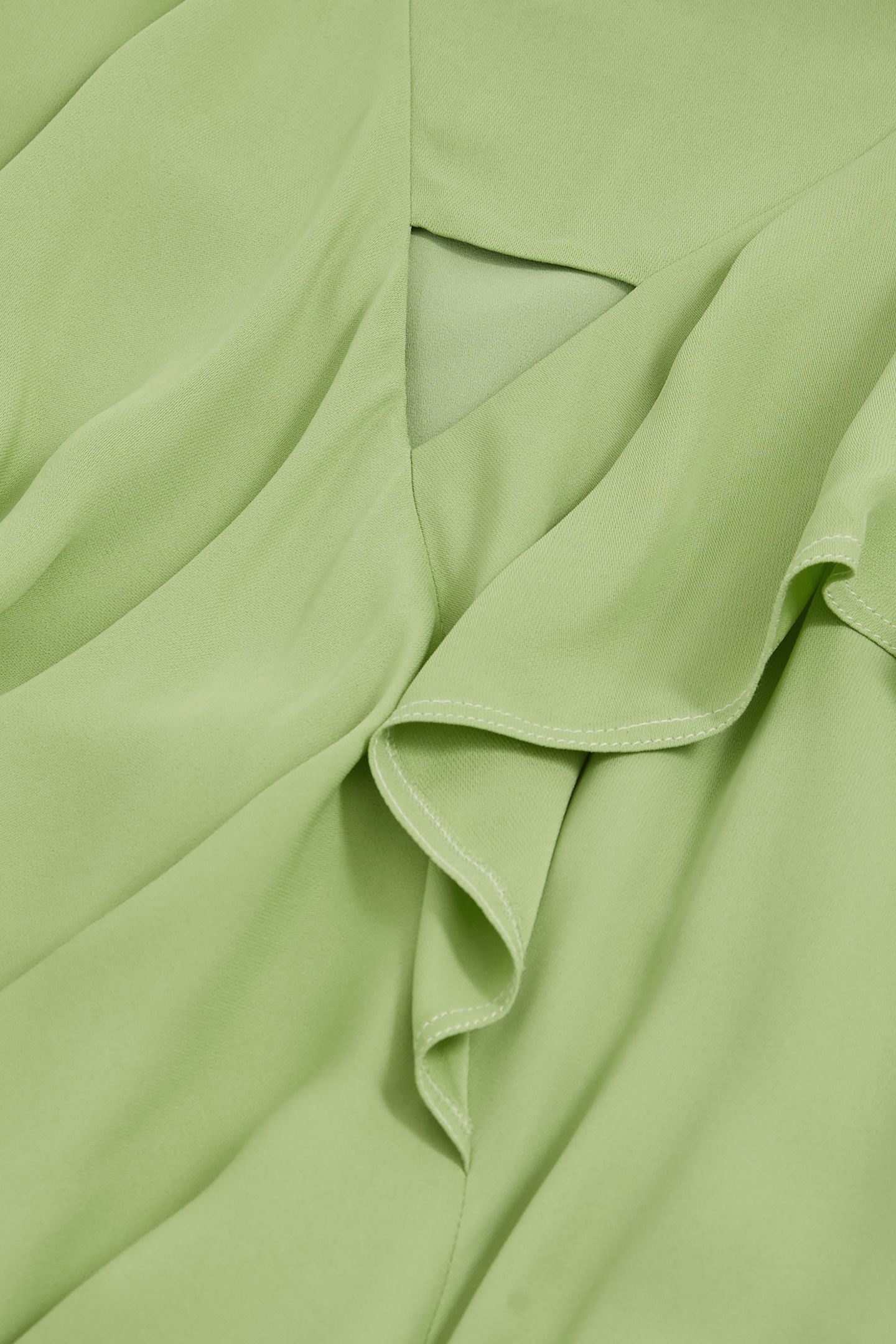 RUFFLE MIDI DRESS GREEN 5