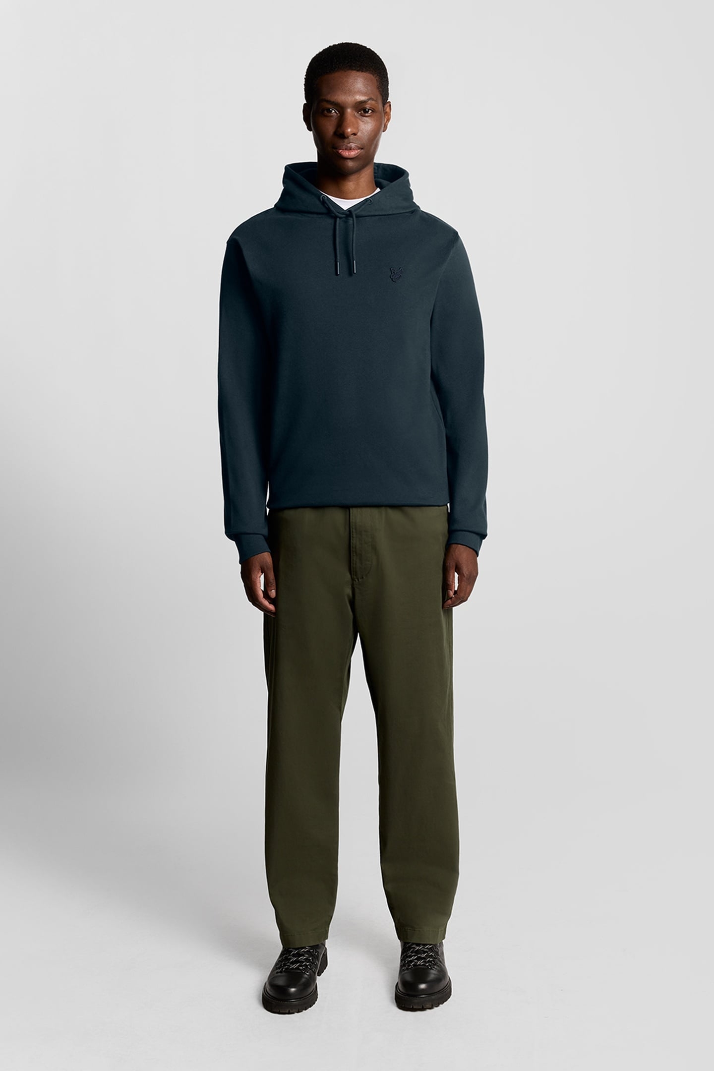 INTERLOCK PULLOVER HOODIE CARBON 1