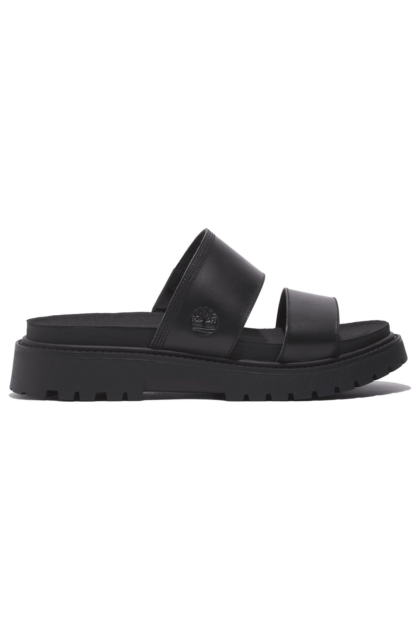 CLAIREMONT WAY SLIDE SANDAL BLACK FULL GRAIN 1