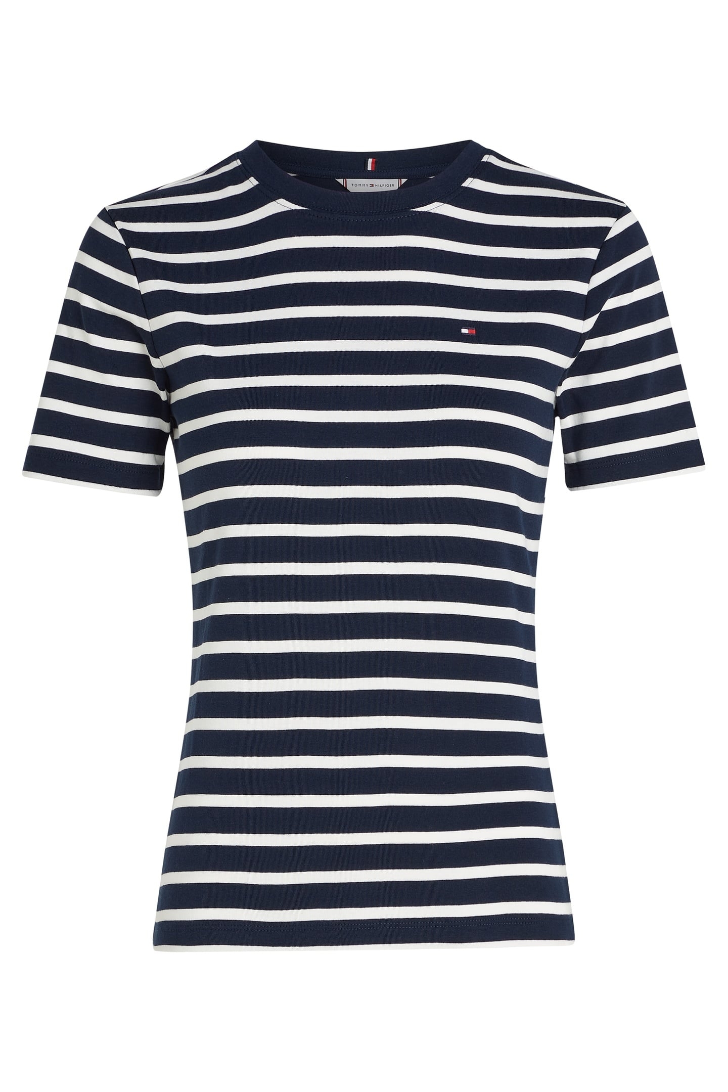 SLIM CODY C-NECK SS BRETON STRIPE DARK NIGHT/ECRU 6