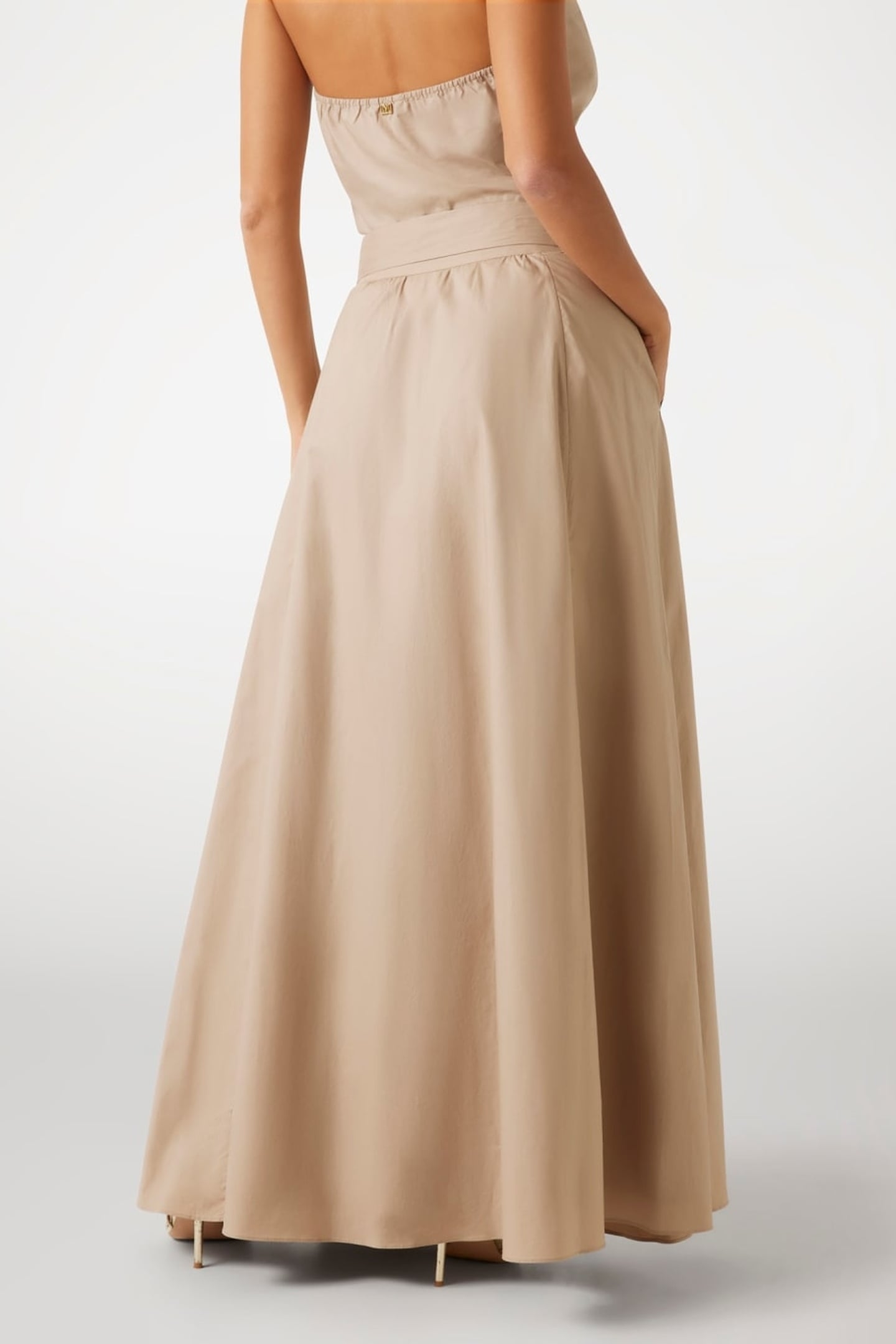 MARCIANO BY GUESS PAT LONG SKIRT NATURAL ALMOND 3